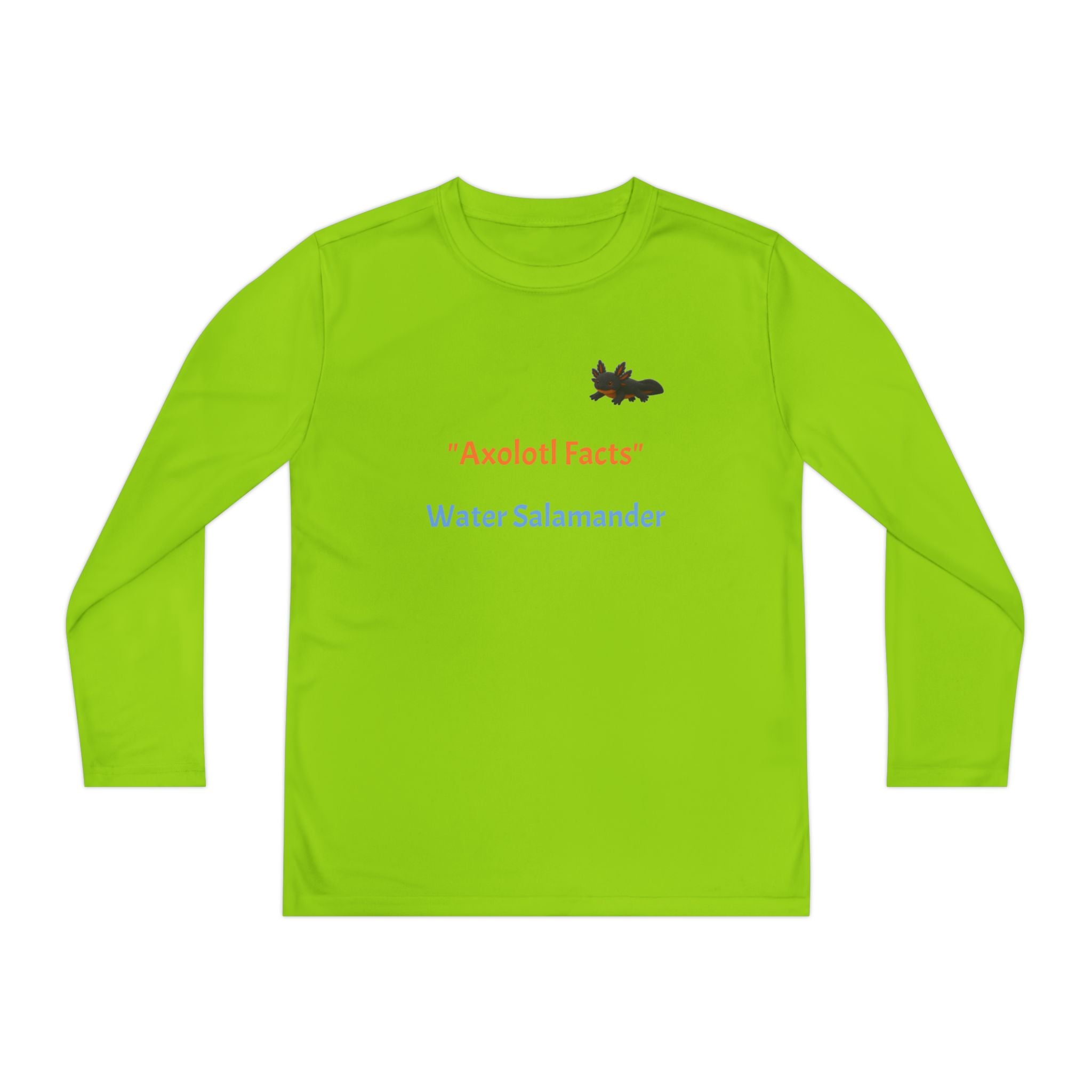 Axolotl Fun Facts Youth Long Sleeve Tee — "Water Salamander"