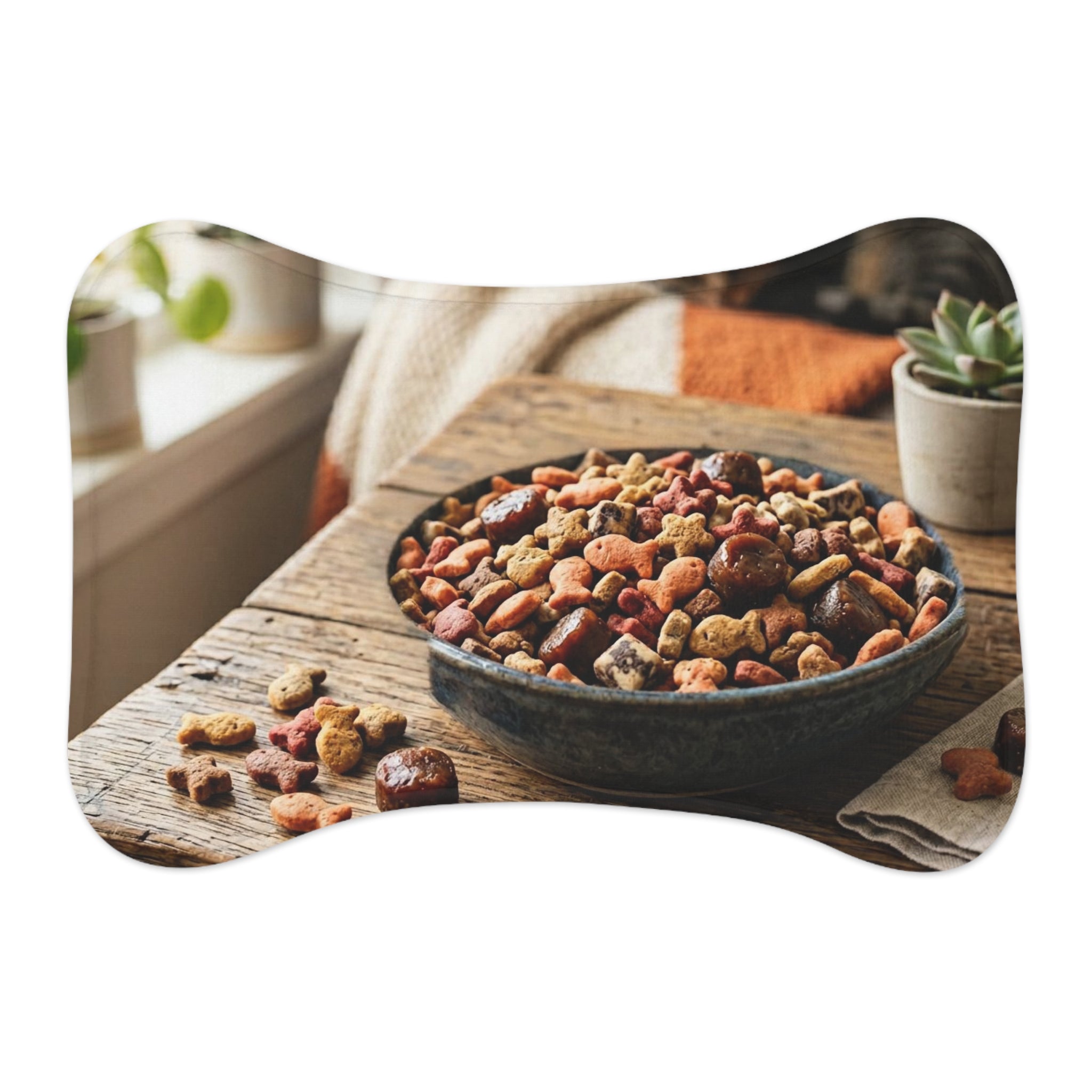 Rustic Pet Feeding Mat — Dog Food Bowl Placemat