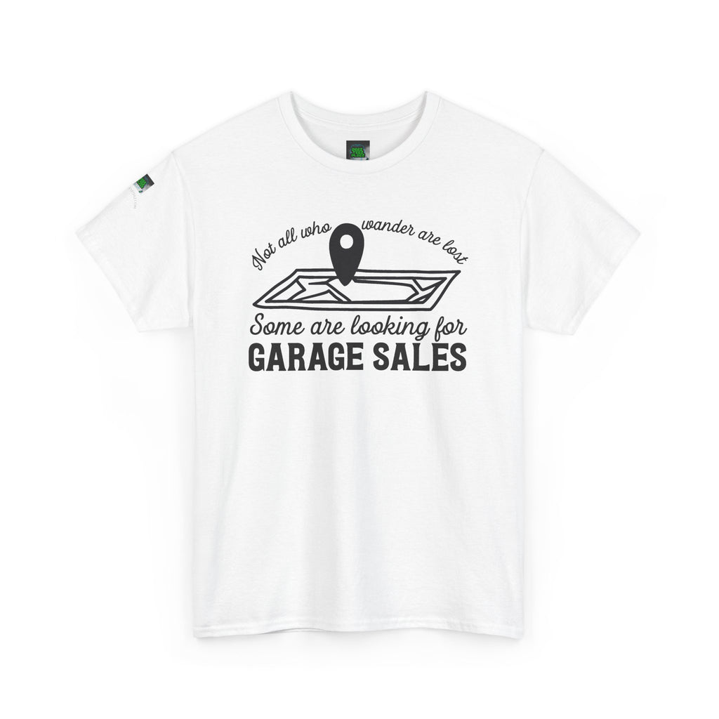 Garage Sale Hunter T-Shirt — "Some Are Looking for Garage Sales" Vintage Map Design