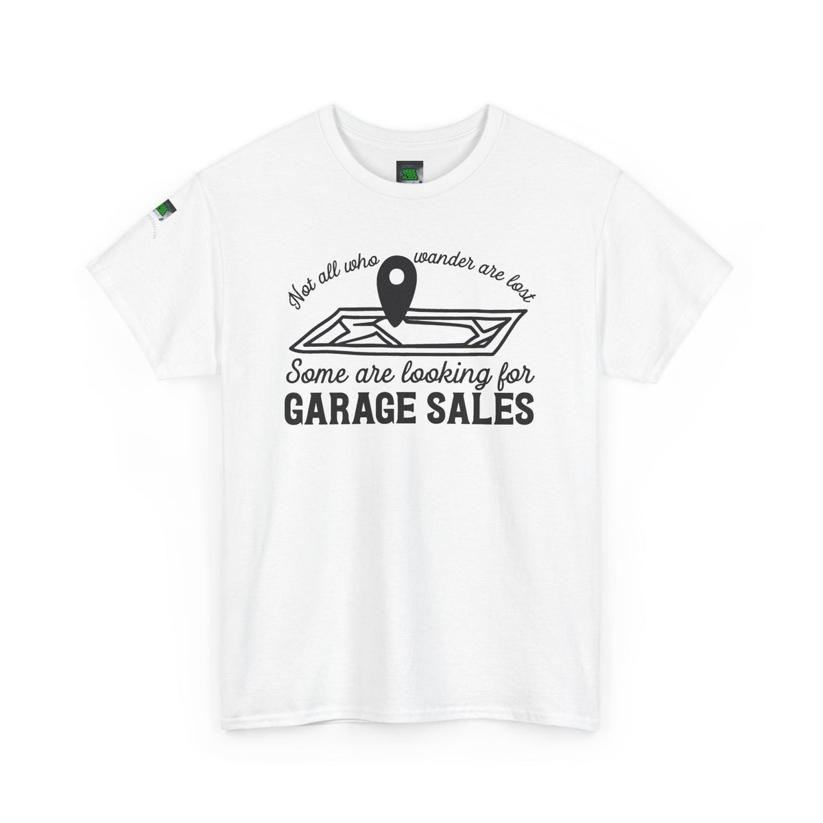 Garage Sale Hunter T-Shirt — "Some Are Looking for Garage Sales" Vintage Map Design