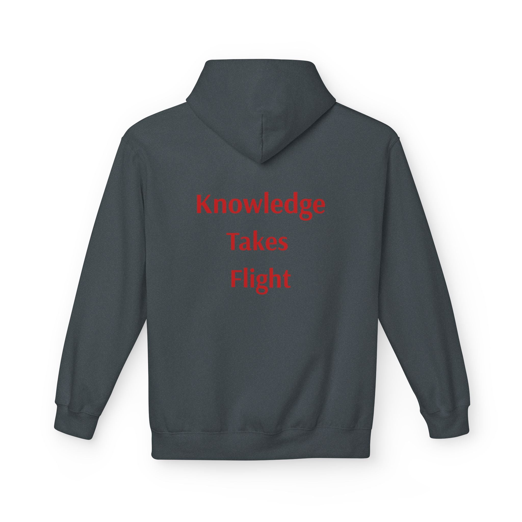 Cosmic Flight Hoodie — "Knowledge Takes Flight" Graphic Pullover