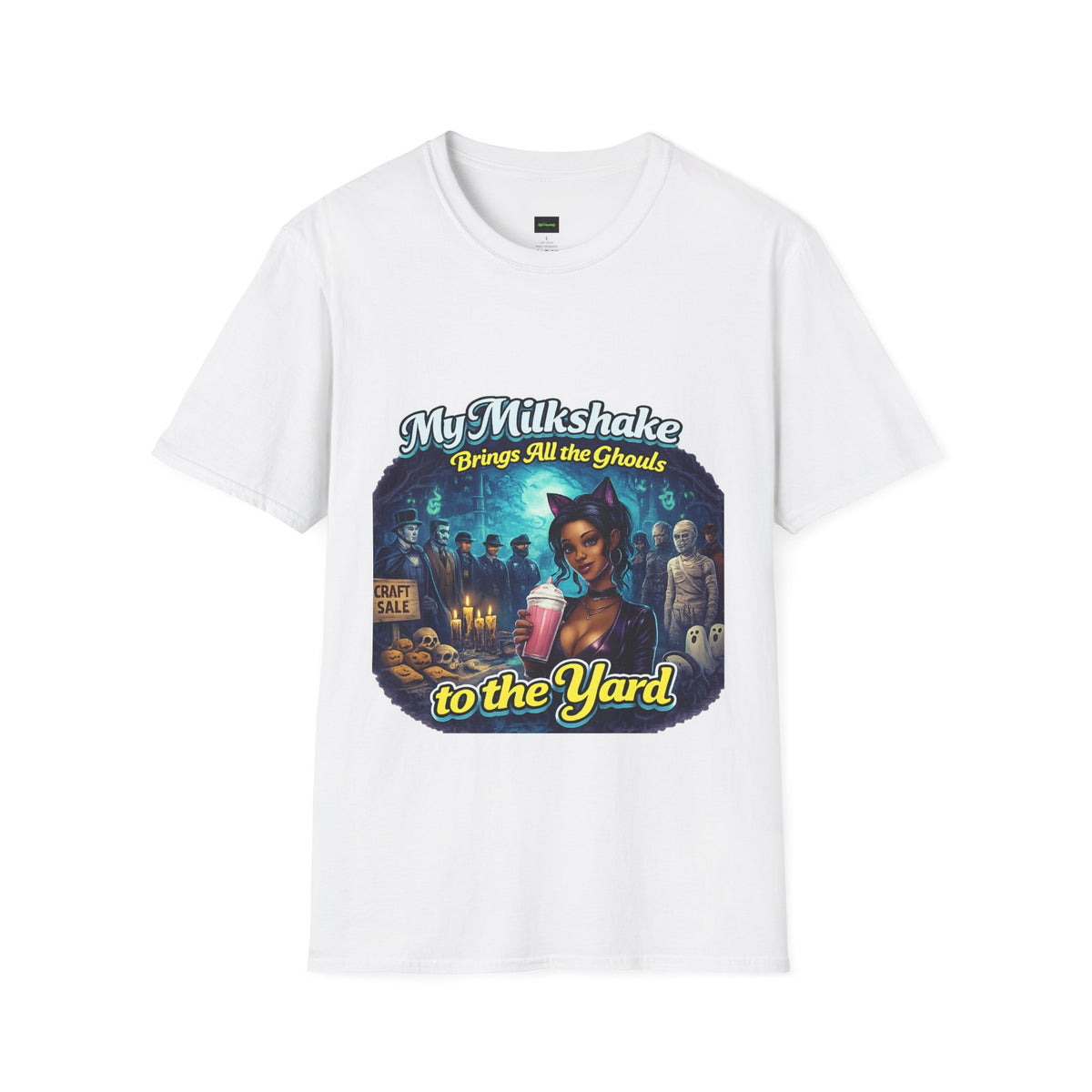 My Milkshake Brings All the Ghouls to the Yard T-Shirt — Retro Halloween Horror Tee