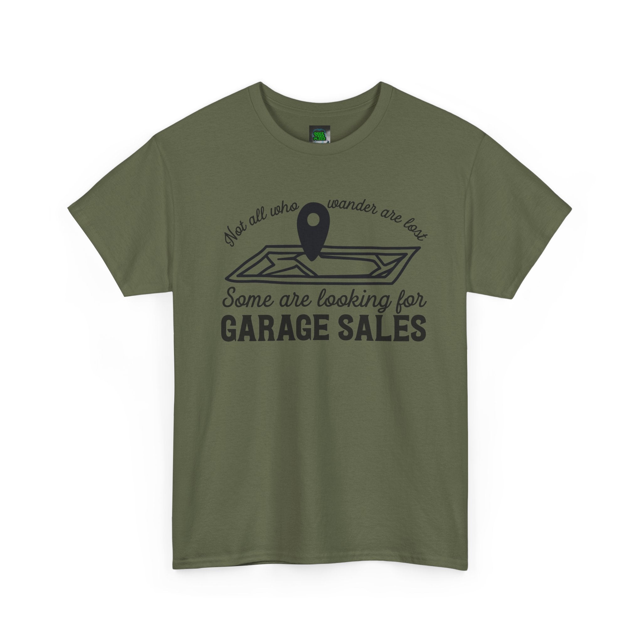 Garage Sale Hunter T-Shirt — "Some Are Looking for Garage Sales" Vintage Map Design