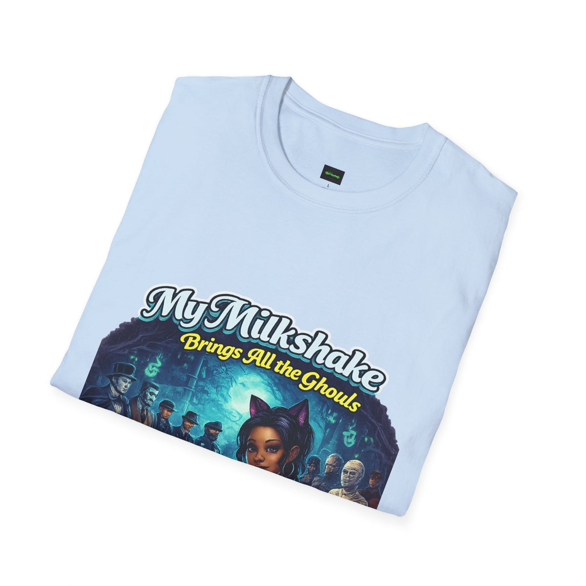 My Milkshake Brings All the Ghouls to the Yard T-Shirt — Retro Halloween Horror Tee