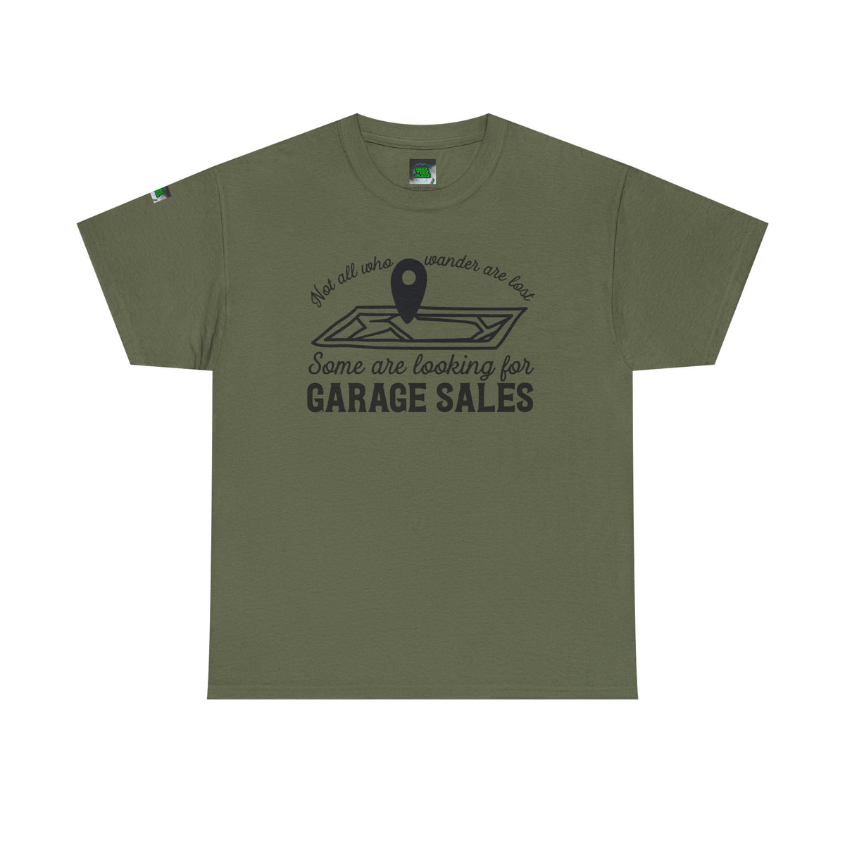 Garage Sale Hunter T-Shirt — "Some Are Looking for Garage Sales" Vintage Map Design