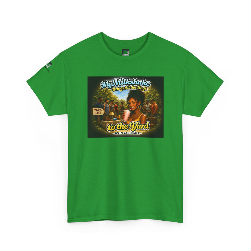 Retro Milkshake Shop Graphic Tee — "My Milkshake Brings All The Boys To The Yard" Vintage Art