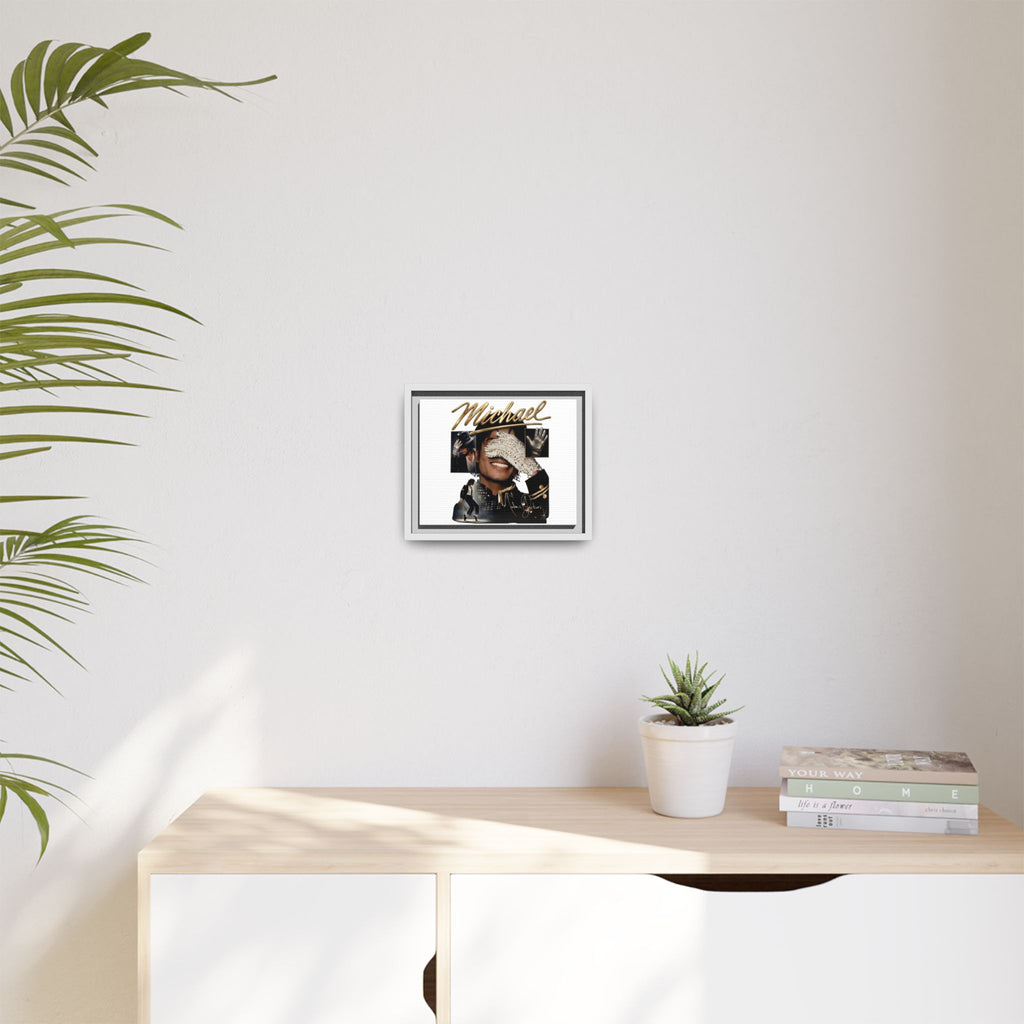 Framed Matte Canvas Wall Art - 'Michael' Portrait Collage