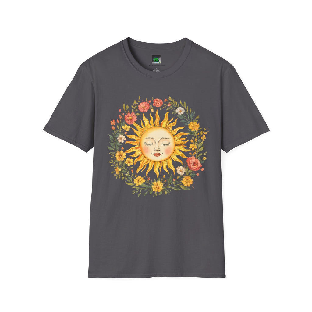 Sunflower Sun Tee — Floral Boho Sunface T-Shirt