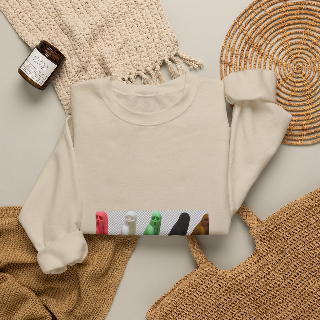 Spooky Squad Sweatshirt — Cute Colorful Halloween Ghost Crewneck