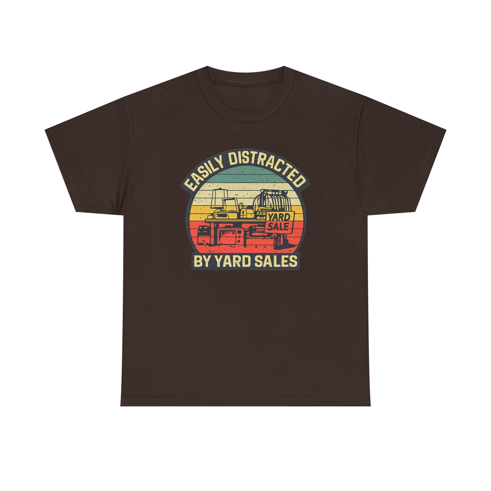 Yard Sale Vintage Tee — "Easily Distracted by Yard Sales" Graphic T-Shirt