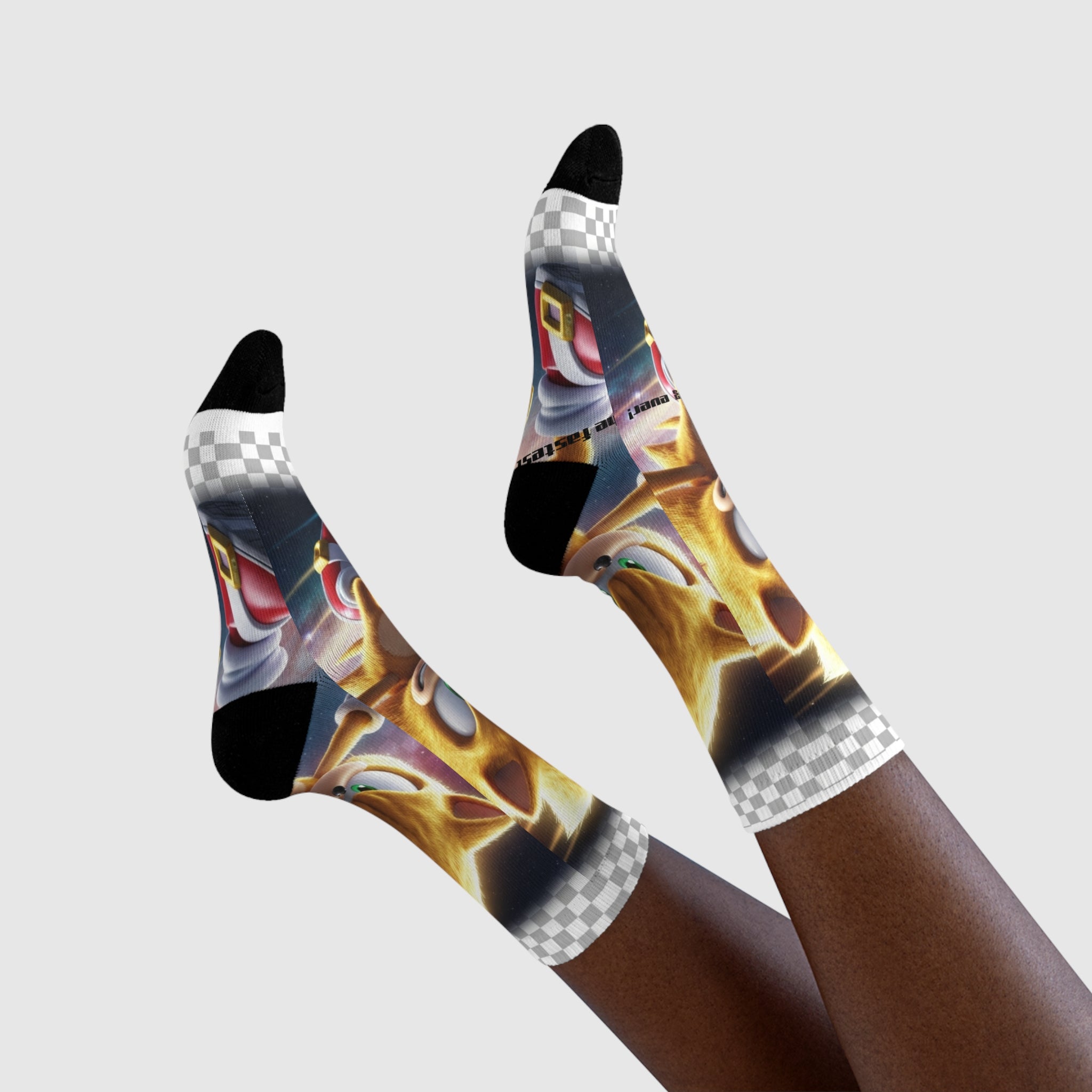 Gold Sarcastic Hedgehog Crew Socks — Sublimation EU
