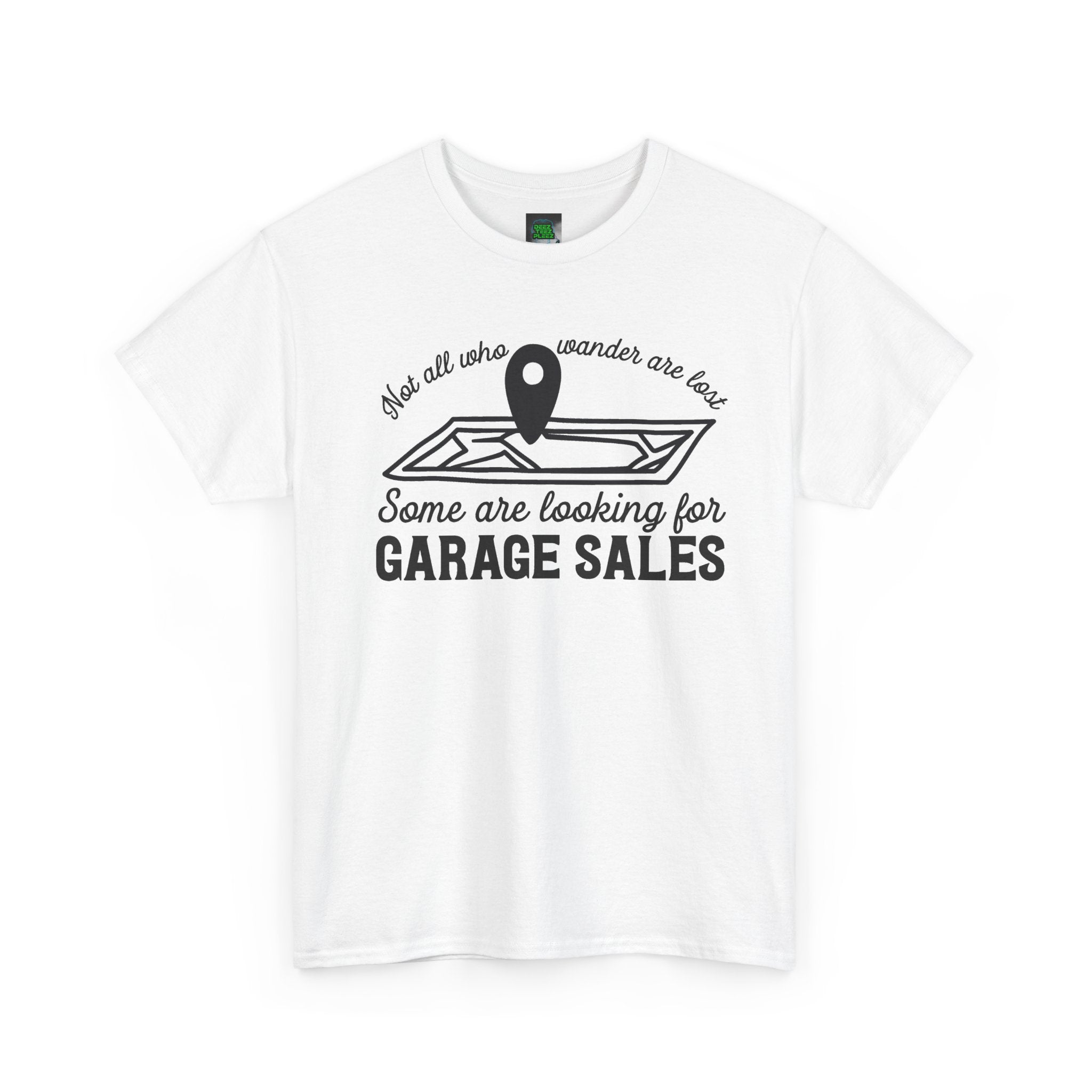 Garage Sale Hunter T-Shirt — "Some Are Looking for Garage Sales" Vintage Map Design