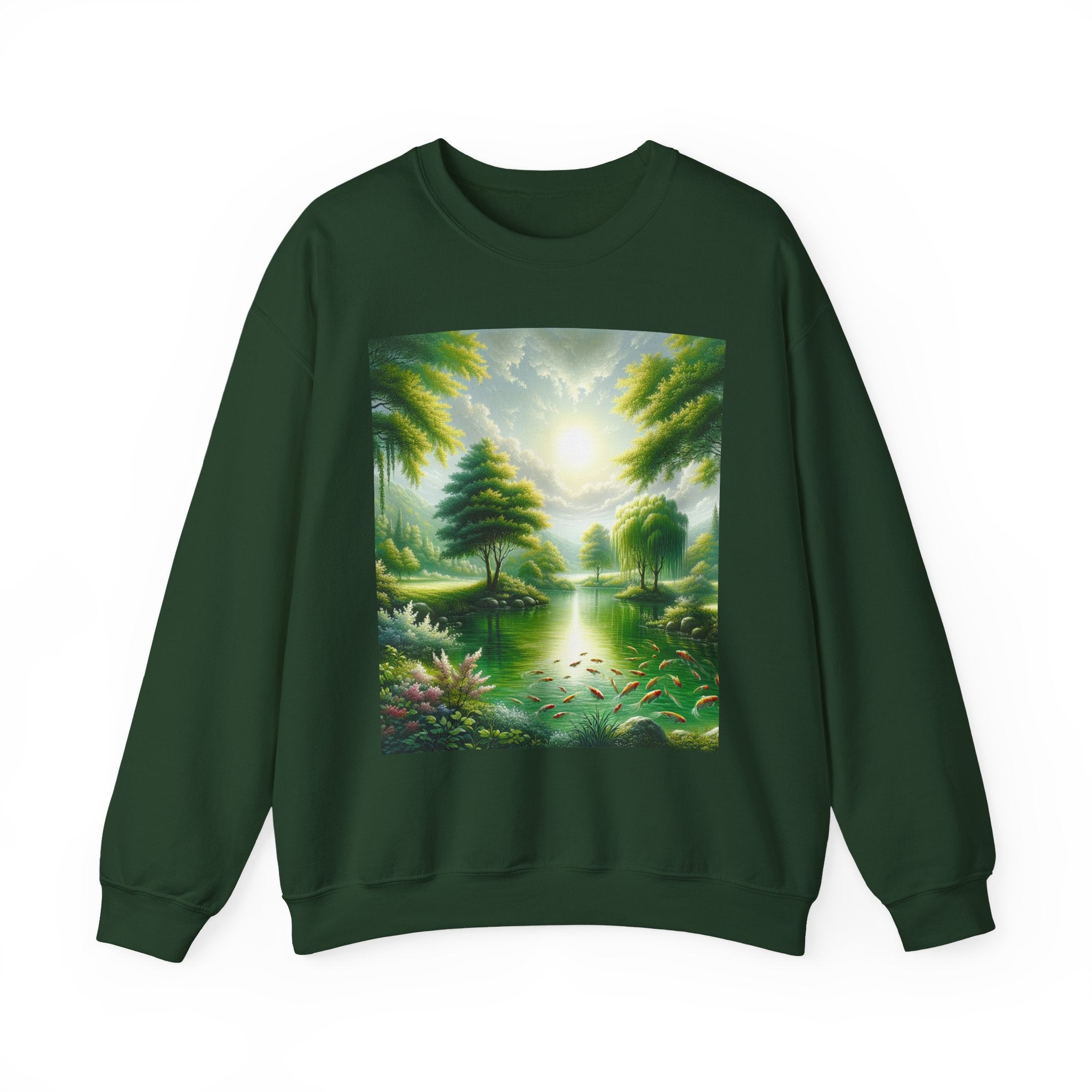 Lets Go Fishing Lake Crewneck Sweatshirt
