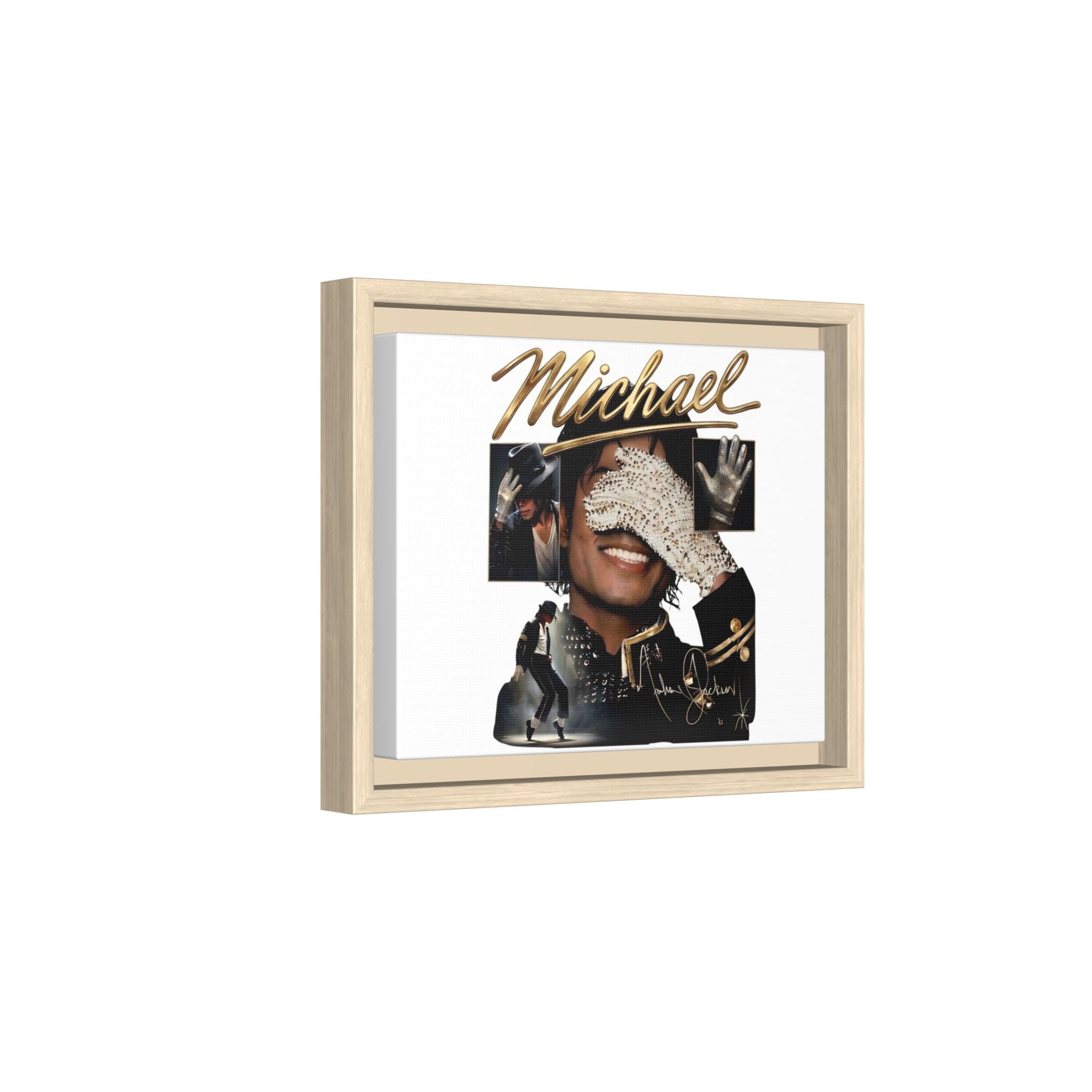 Framed Matte Canvas Wall Art - 'Michael' Portrait Collage