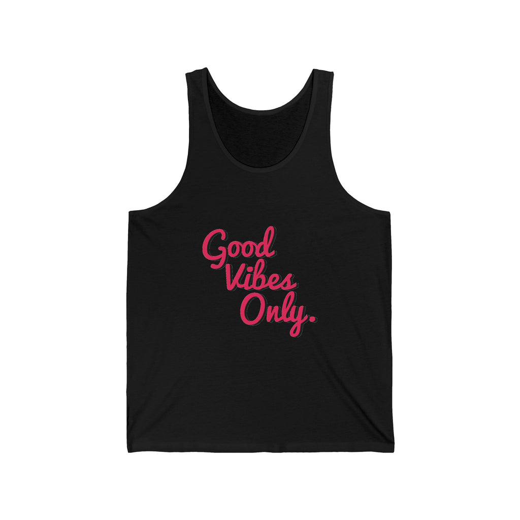 Good Vibes Only Tank Top — Retro Script Graphic Sleeveless Tee