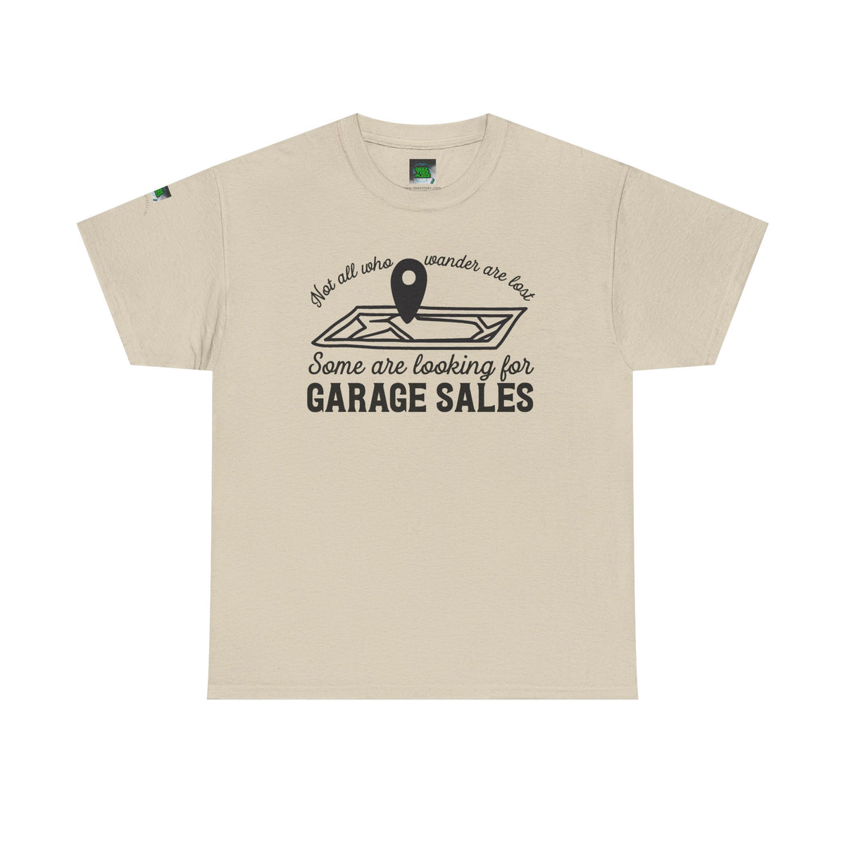Garage Sale Hunter T-Shirt — "Some Are Looking for Garage Sales" Vintage Map Design