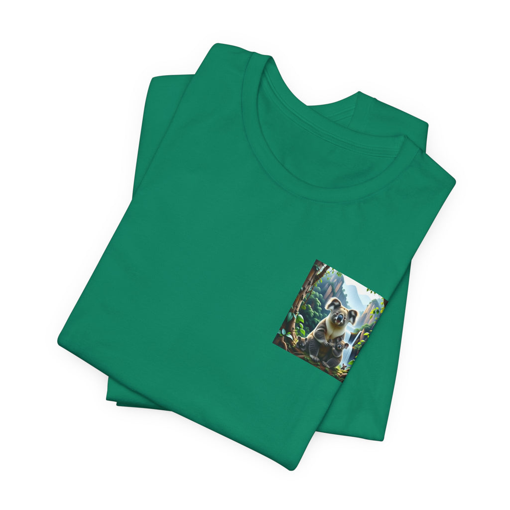 Koala Pocket Tee – Cute Wildlife Graphic Short Sleeve Shirt