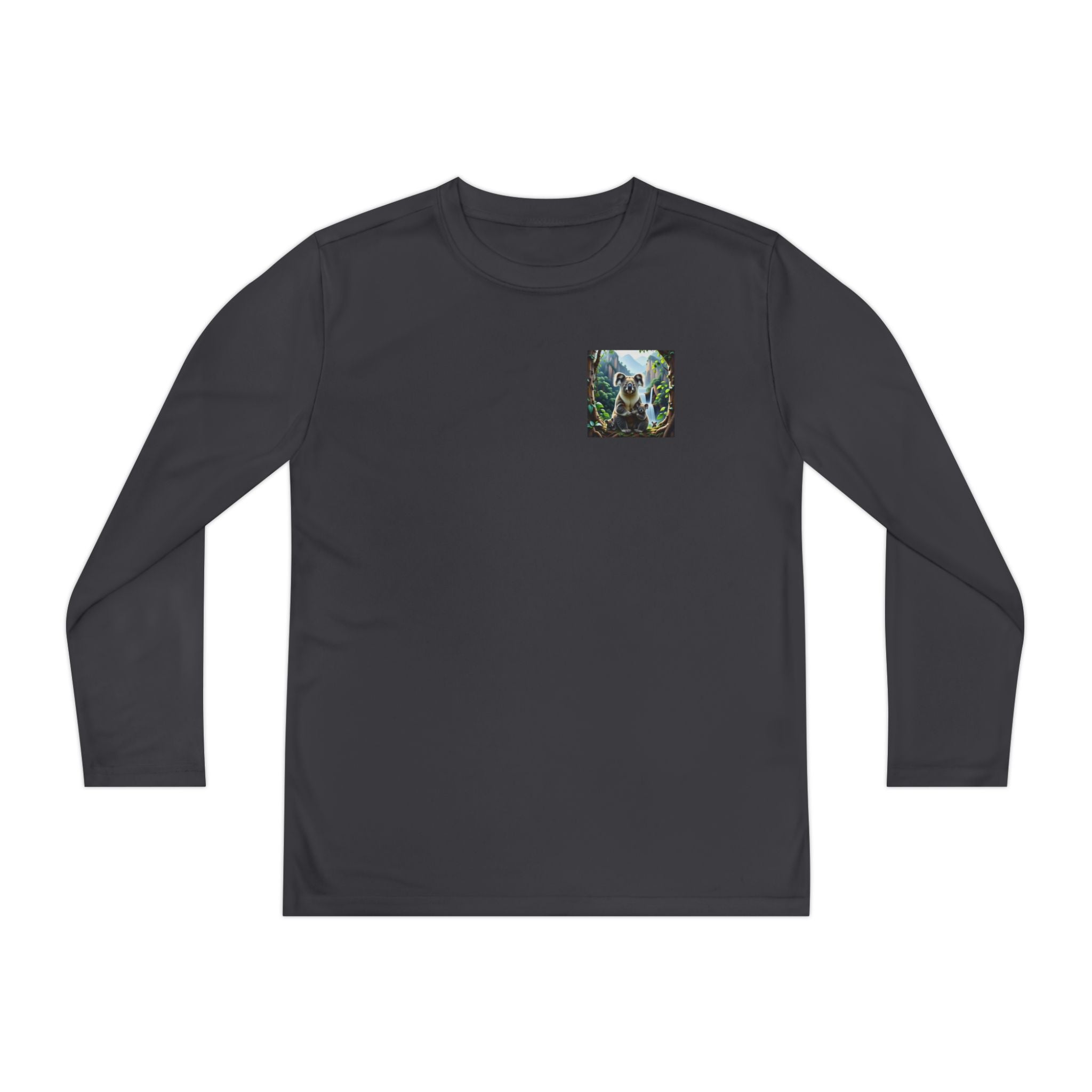 Youth Long Sleeve Tee — Small Nature Graphic Chest Print