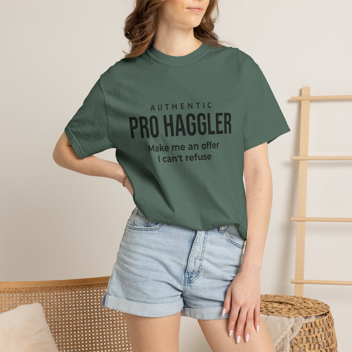 "Authentic Pro Haggler" Unisex Garment-Dyed T-shirt