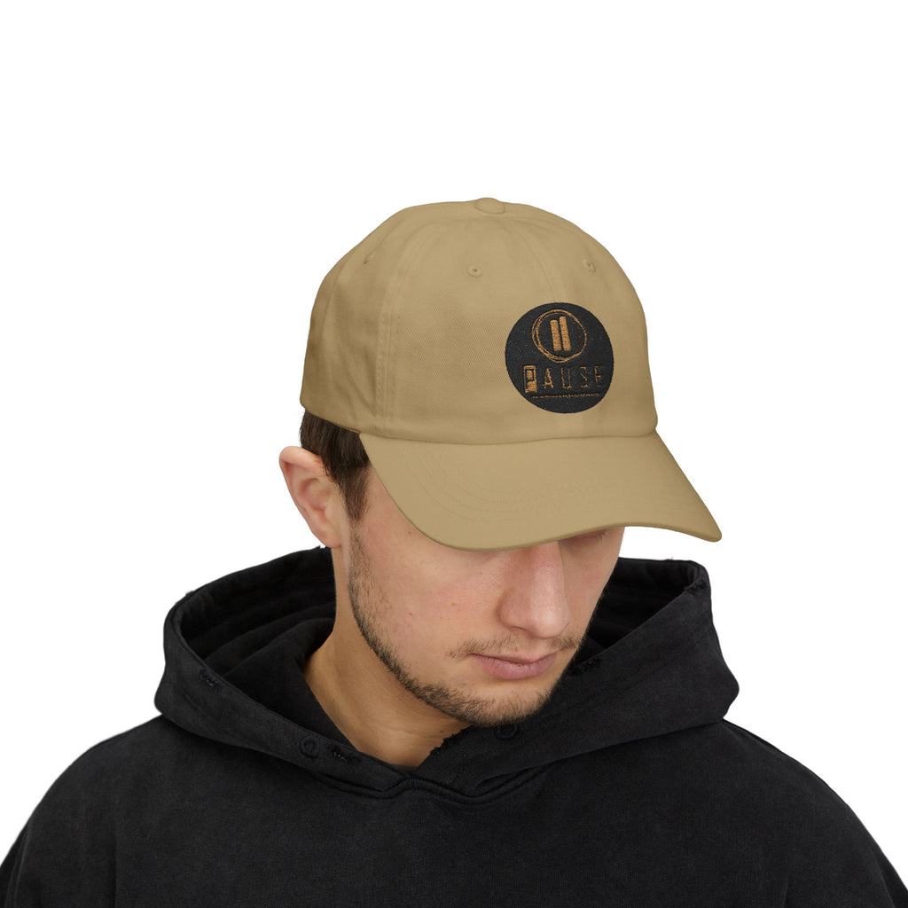 Classic Dad Cap — Embroidered Pause Logo Baseball Hat