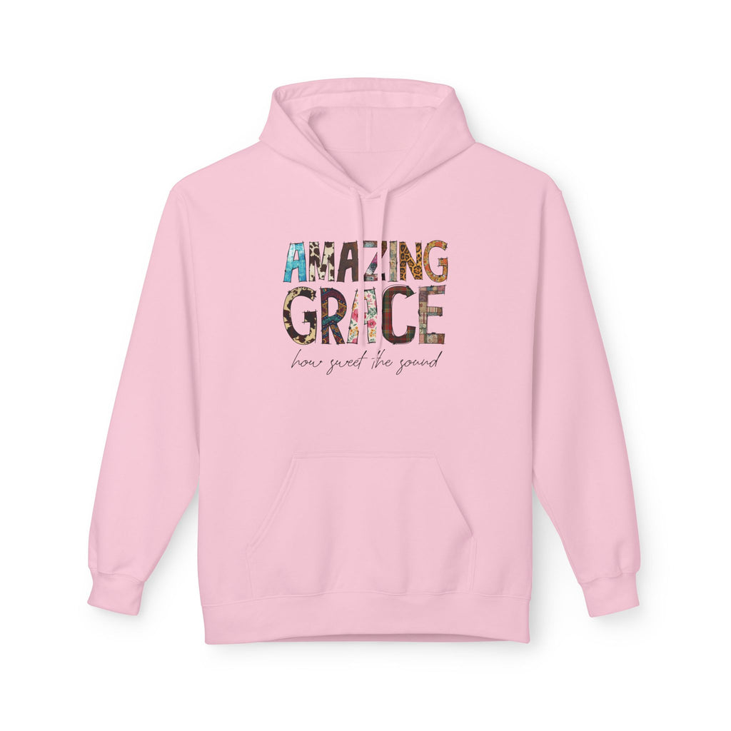 Amazing Grace Floral Hoodie — "Amazing Grace, how sweet the sound" Christian Pullover