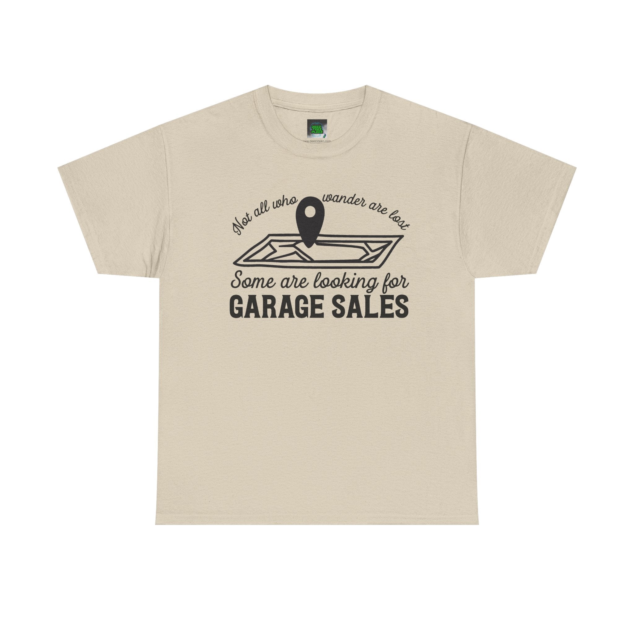 Garage Sale Hunter T-Shirt — "Some Are Looking for Garage Sales" Vintage Map Design