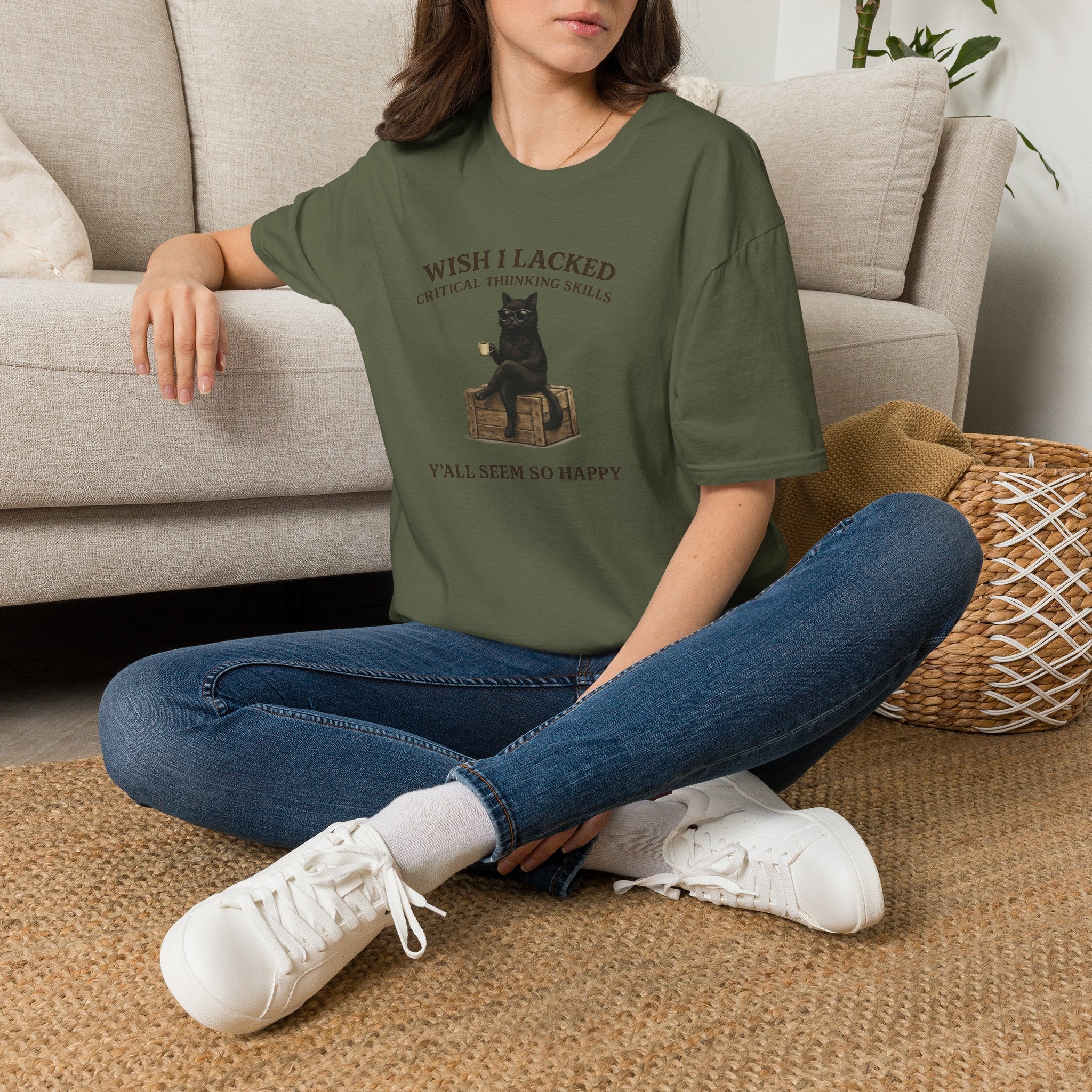 Unisex Softstyle T-Shirt "I Wish Cool Cat"