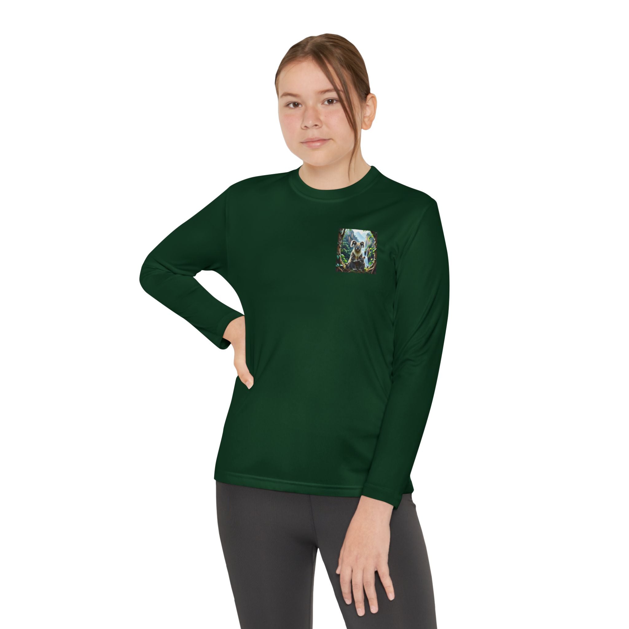 Youth Long Sleeve Tee — Small Nature Graphic Chest Print