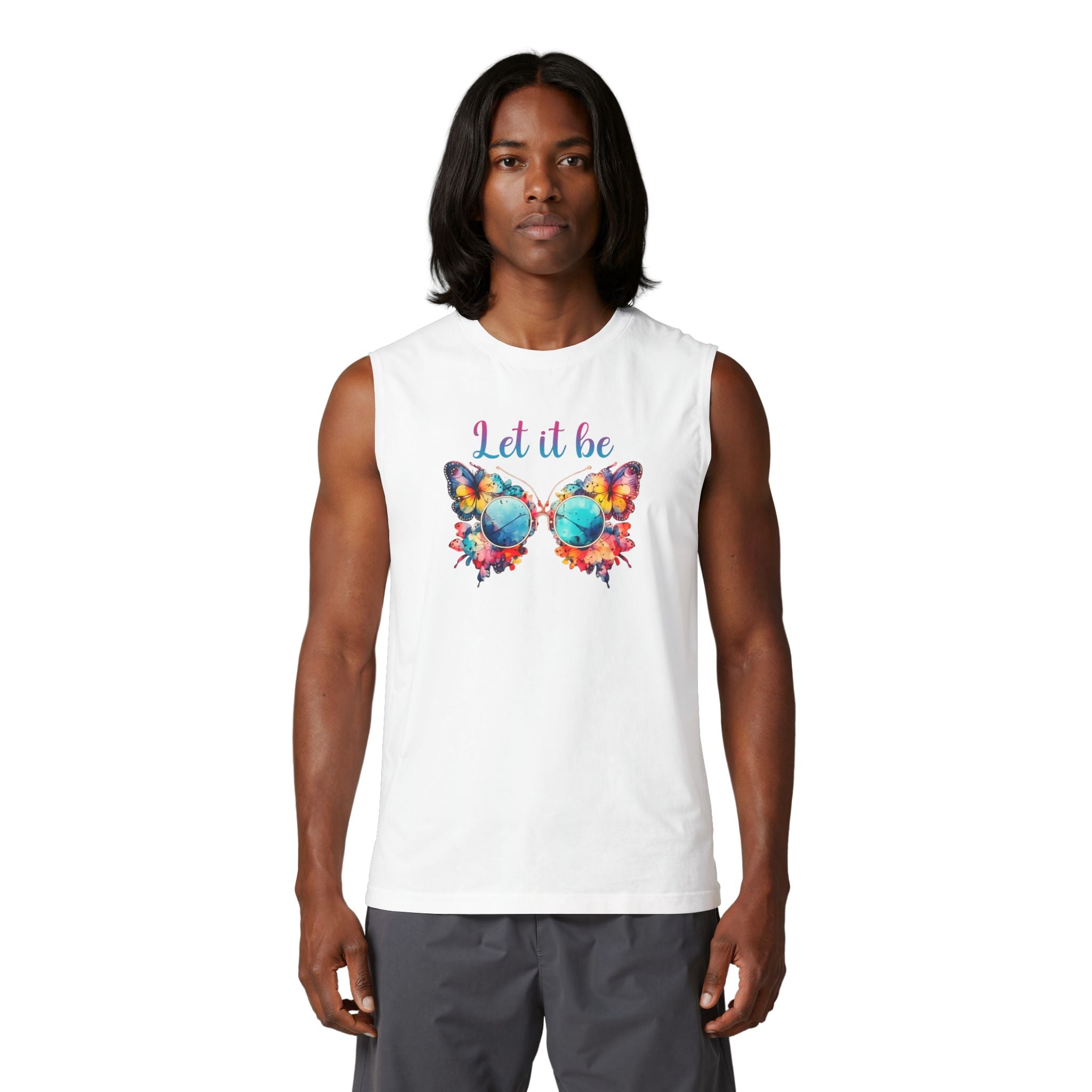 Let It Be Butterfly Muscle Tank