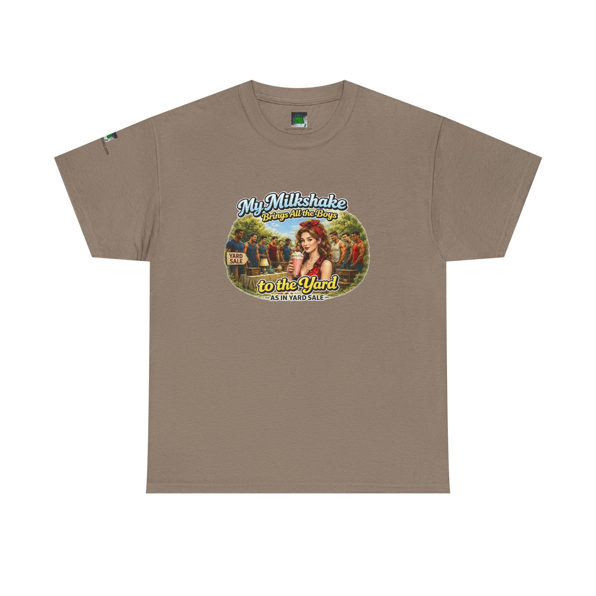 Retro Milkshake Shop Graphic Tee — "My Milkshake Brings All The Boys To The Yard" Vintage Art