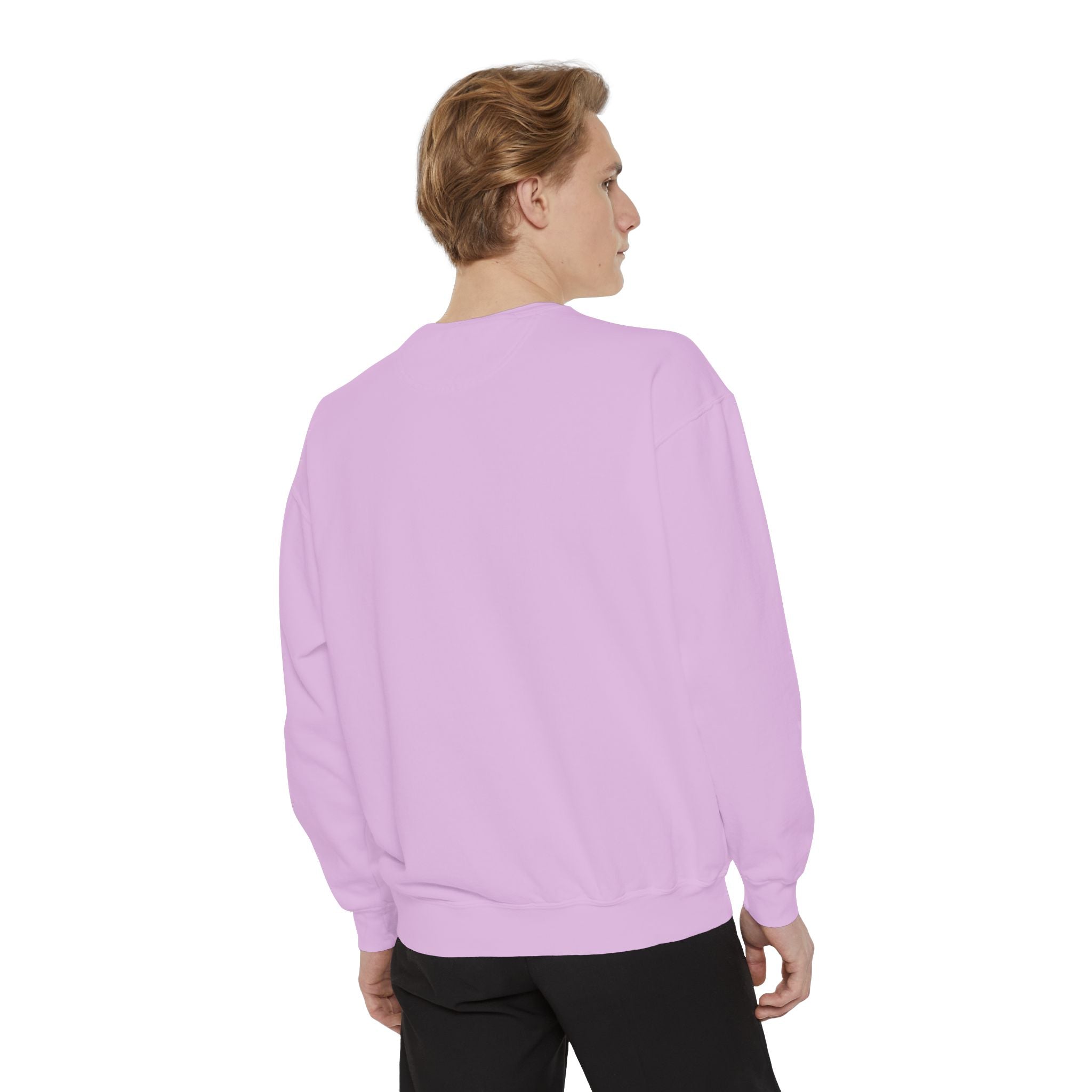 Never Give Up Sweatshirt — Motivational Garment-Dyed Crewneck