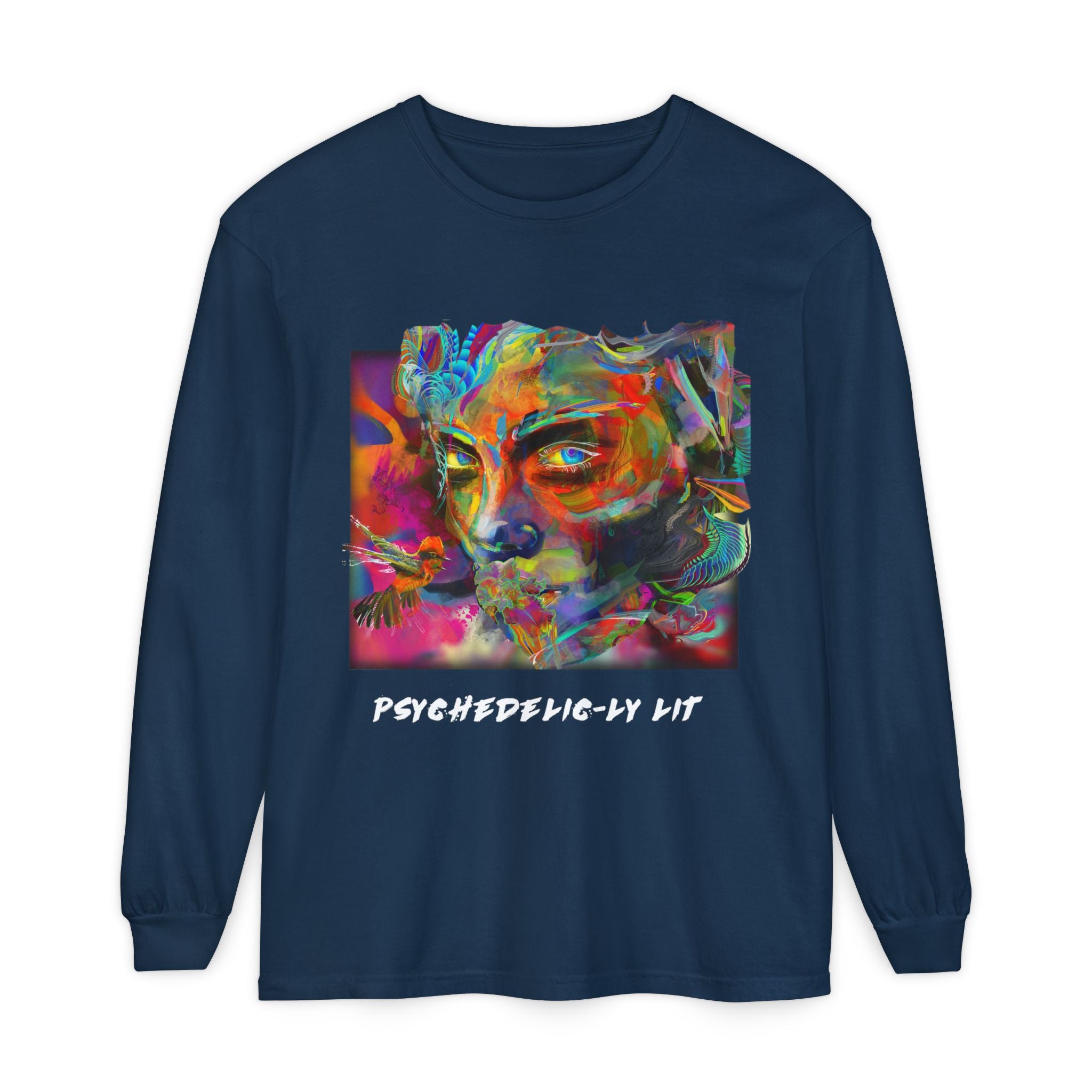Psychedelic Portrait Long Sleeve Tee