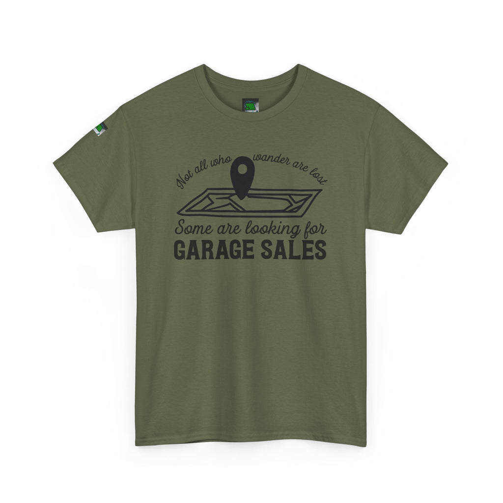Garage Sale Hunter T-Shirt — "Some Are Looking for Garage Sales" Vintage Map Design