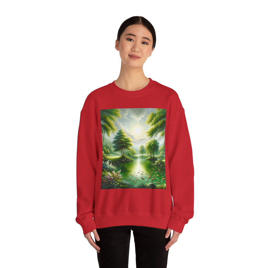 Lets Go Fishing Lake Crewneck Sweatshirt