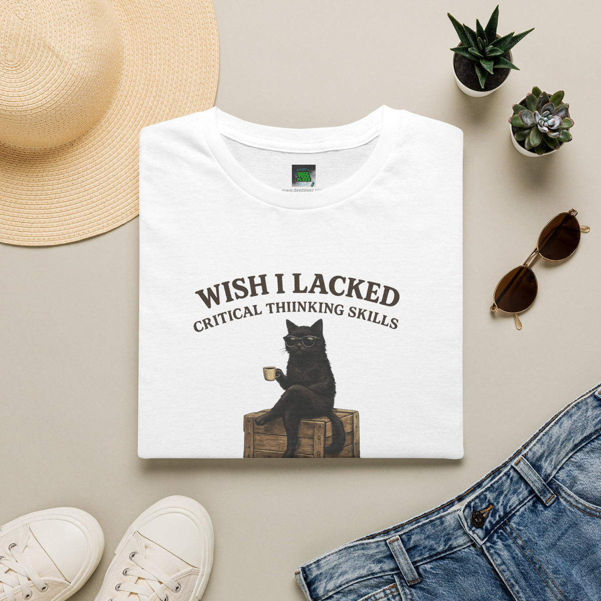 Unisex Softstyle T-Shirt "I Wish Cool Cat"