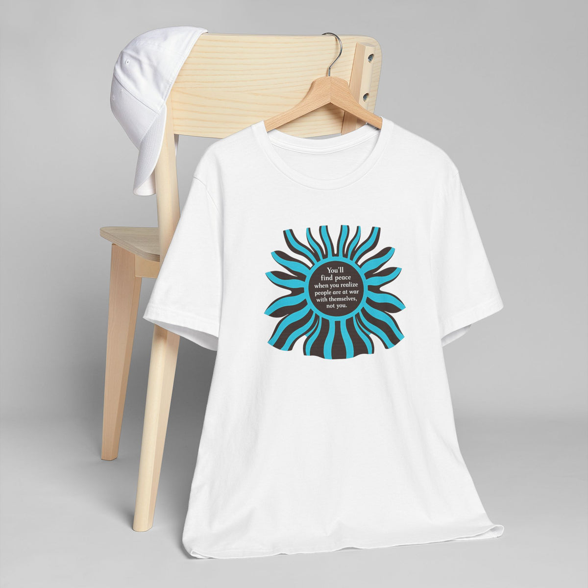 Sunburst Graphic T-Shirt — 'Don't Let Fear Decide' Inspirational Tee