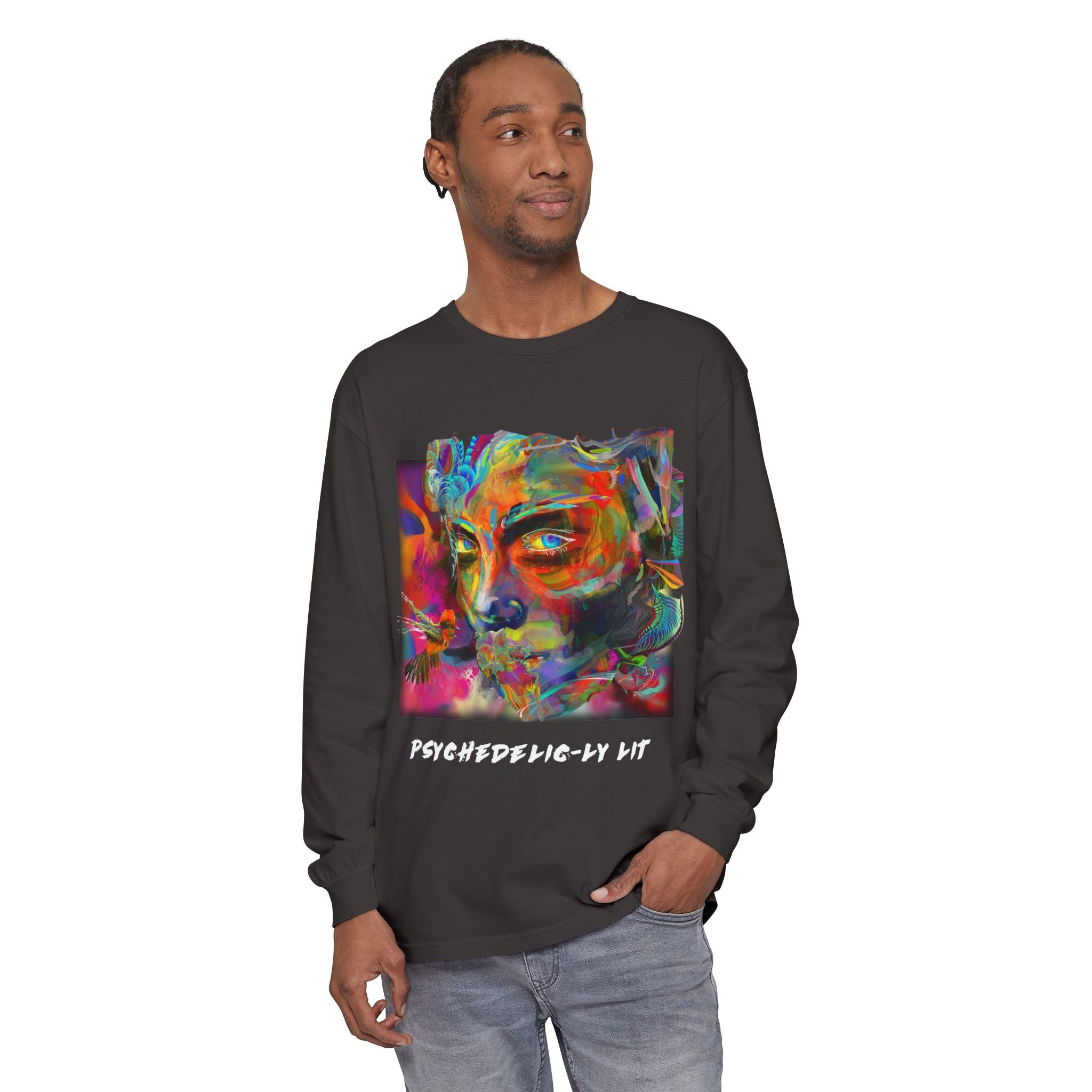 Psychedelic Portrait Long Sleeve Tee
