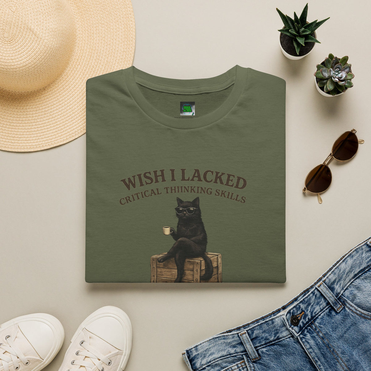 Unisex Softstyle T-Shirt "I Wish Cool Cat"