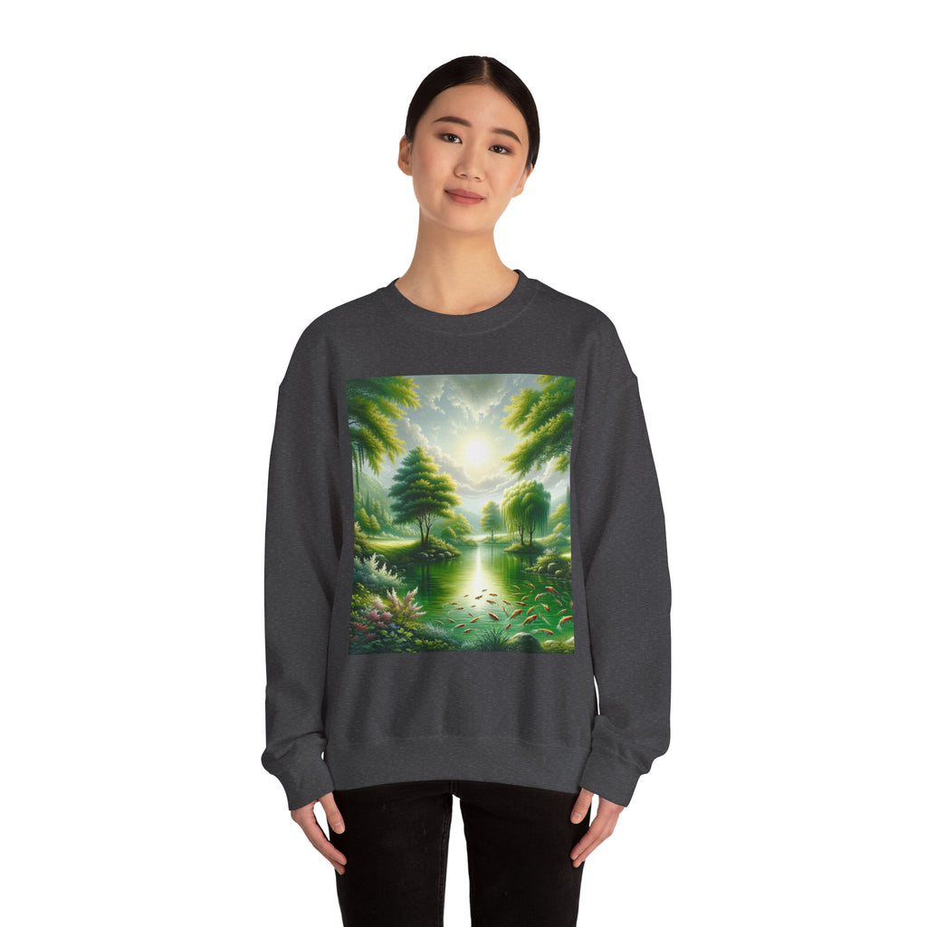 Lets Go Fishing Lake Crewneck Sweatshirt