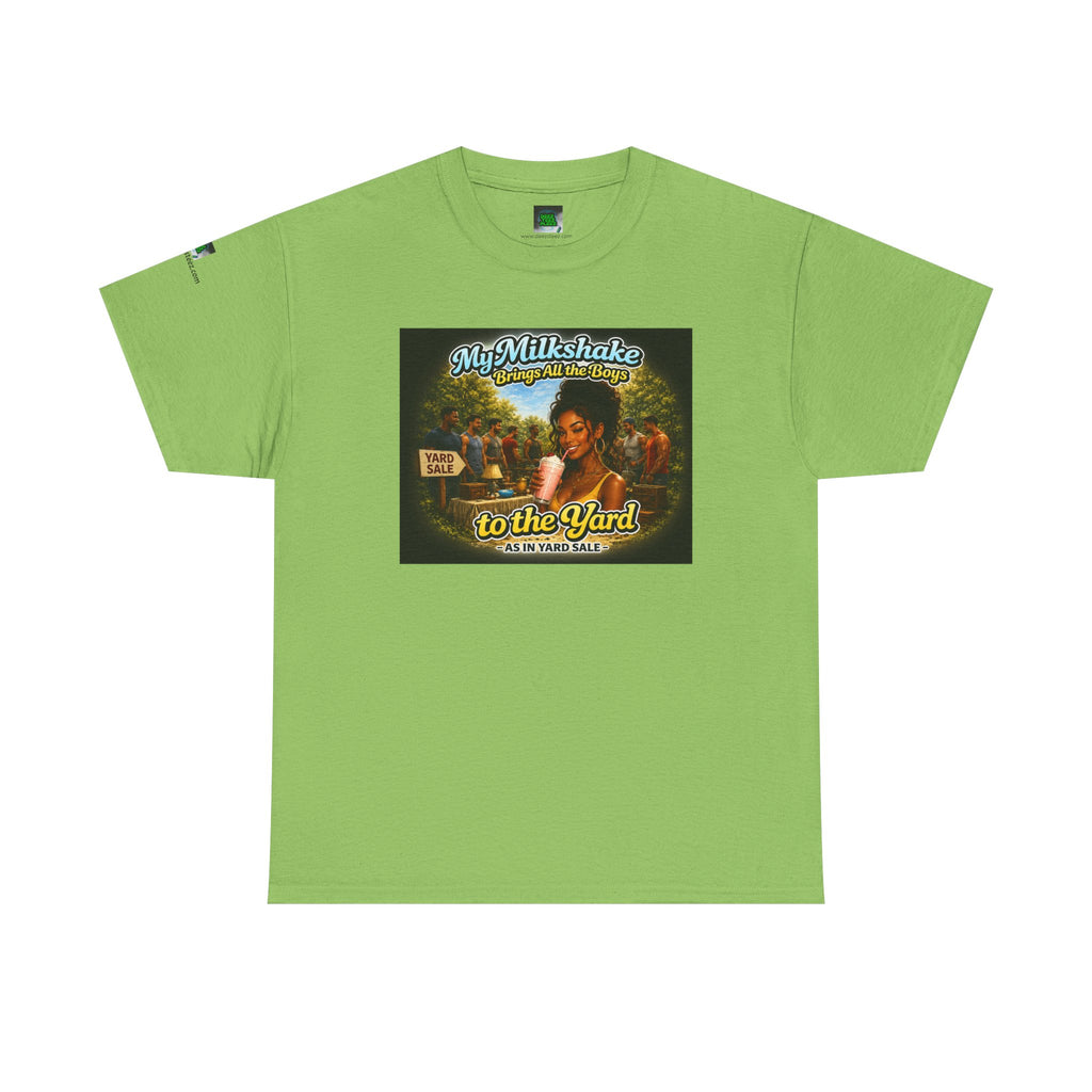 Retro Milkshake Shop Graphic Tee — "My Milkshake Brings All The Boys To The Yard" Vintage Art