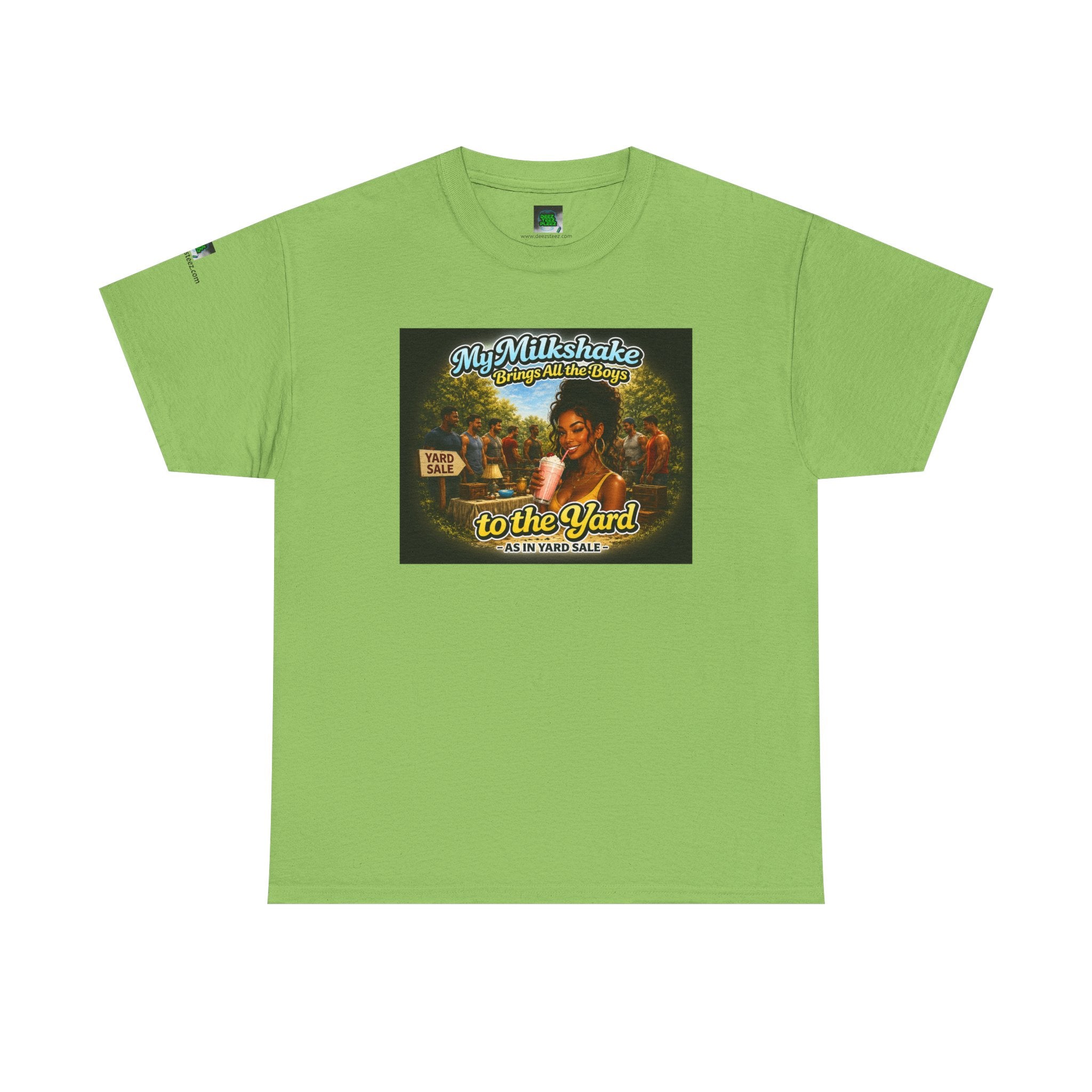 Retro Milkshake Shop Graphic Tee — "My Milkshake Brings All The Boys To The Yard" Vintage Art