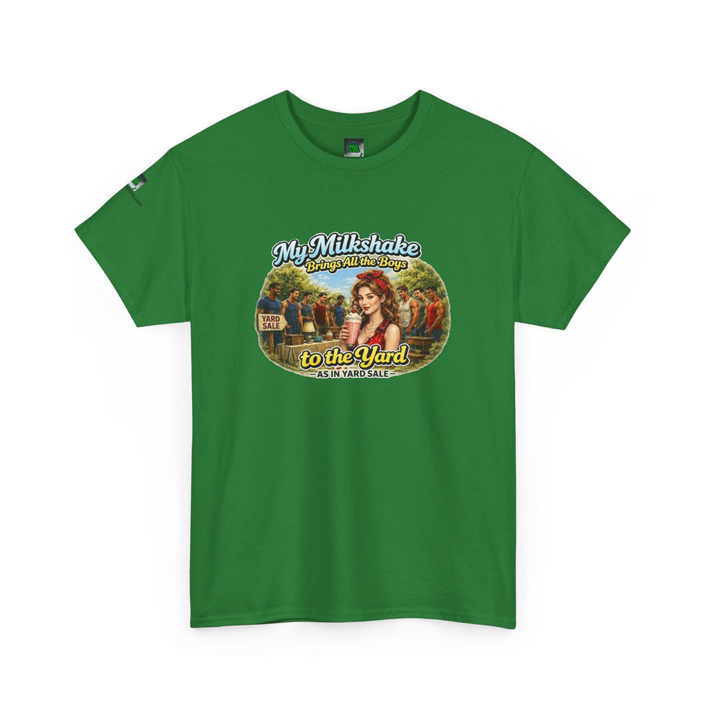 Retro Milkshake Shop Graphic Tee — "My Milkshake Brings All The Boys To The Yard" Vintage Art