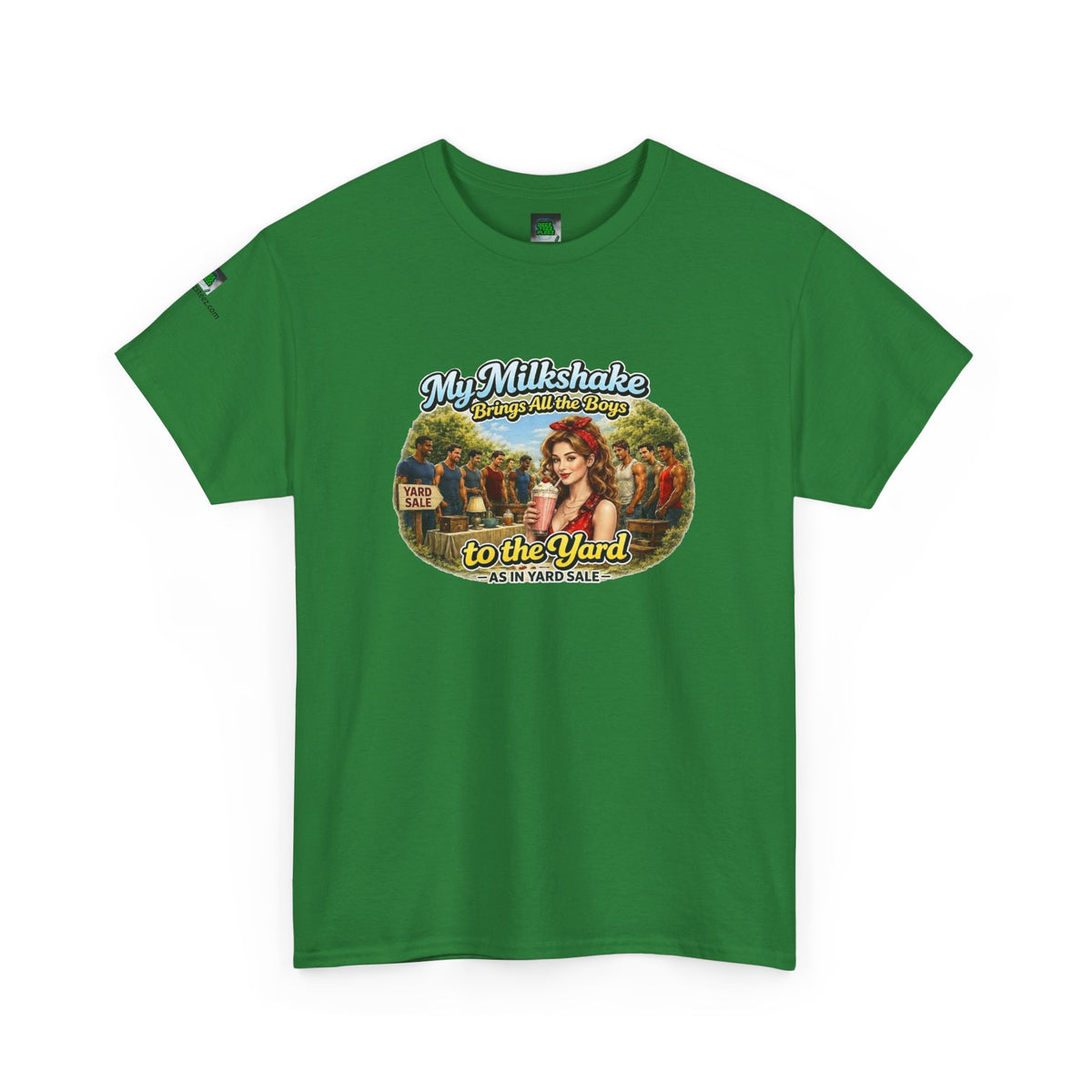 Retro Milkshake Shop Graphic Tee — "My Milkshake Brings All The Boys To The Yard" Vintage Art