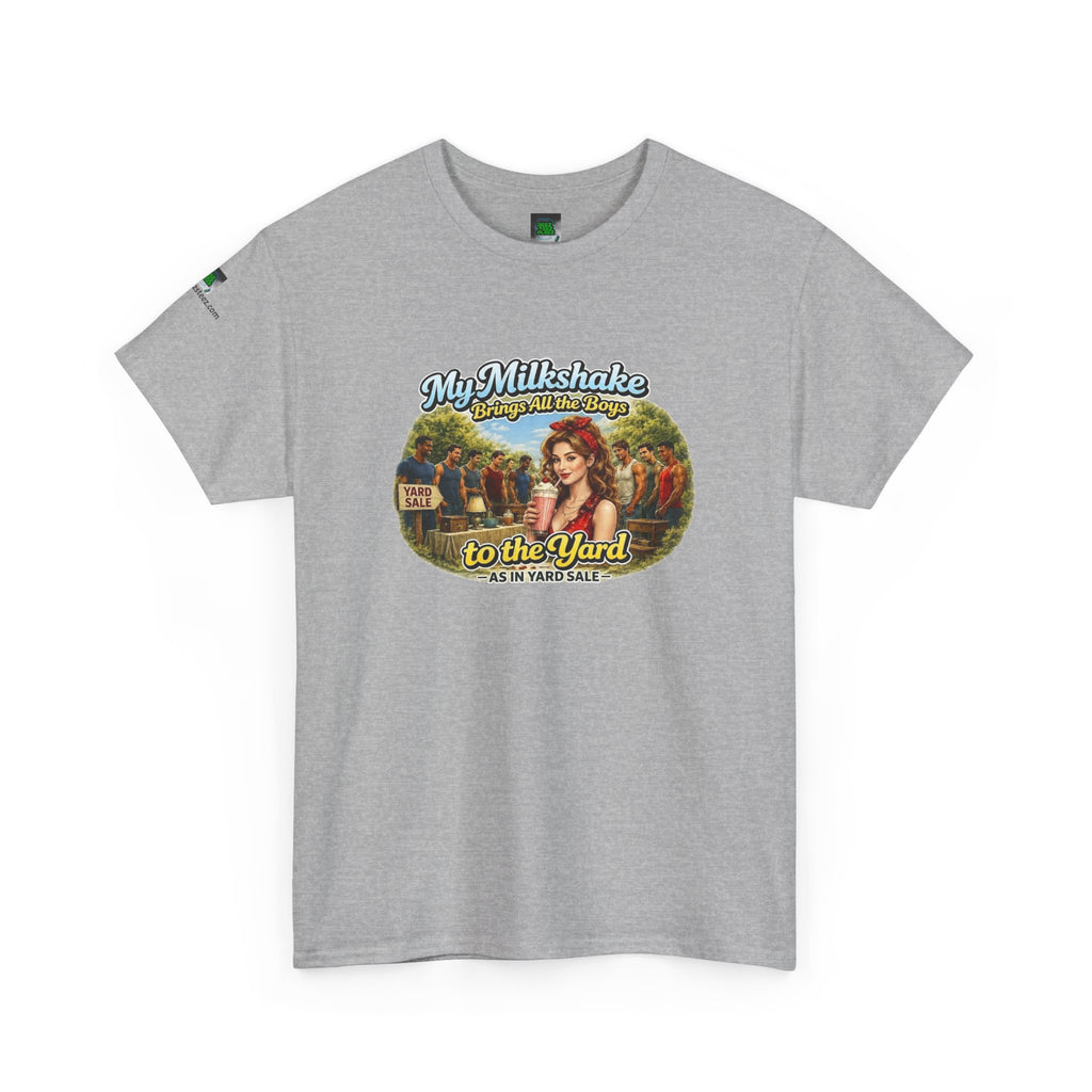Retro Milkshake Shop Graphic Tee — "My Milkshake Brings All The Boys To The Yard" Vintage Art