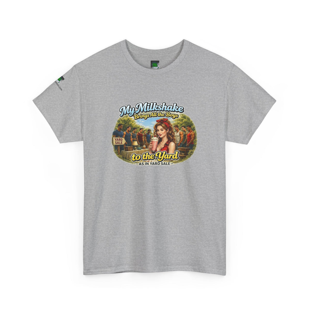 Retro Milkshake Shop Graphic Tee — "My Milkshake Brings All The Boys To The Yard" Vintage Art