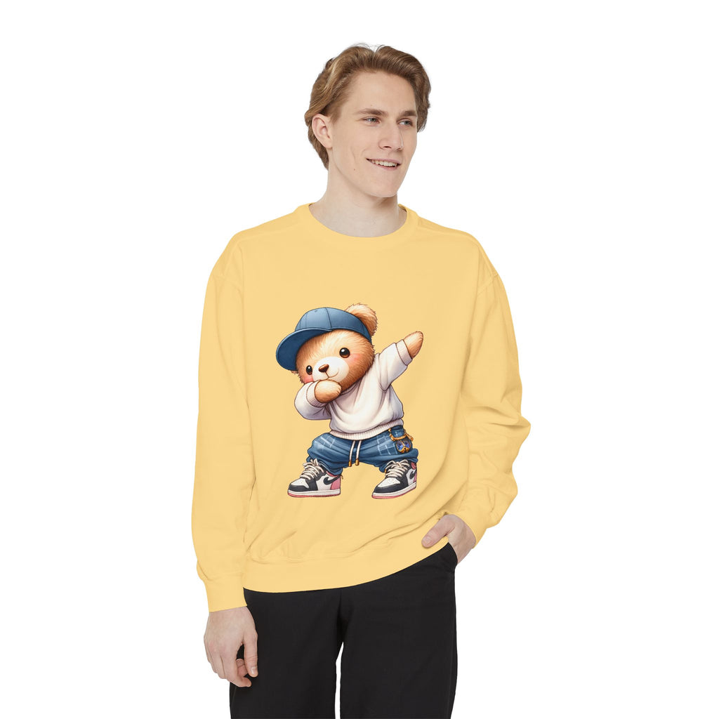 Dabbing Teddy Bear Sweatshirt — Cute Streetwear Graphic Pullover