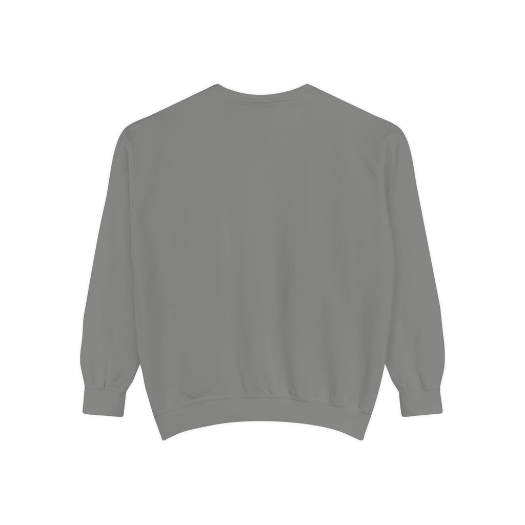 Never Give Up Sweatshirt — Motivational Garment-Dyed Crewneck