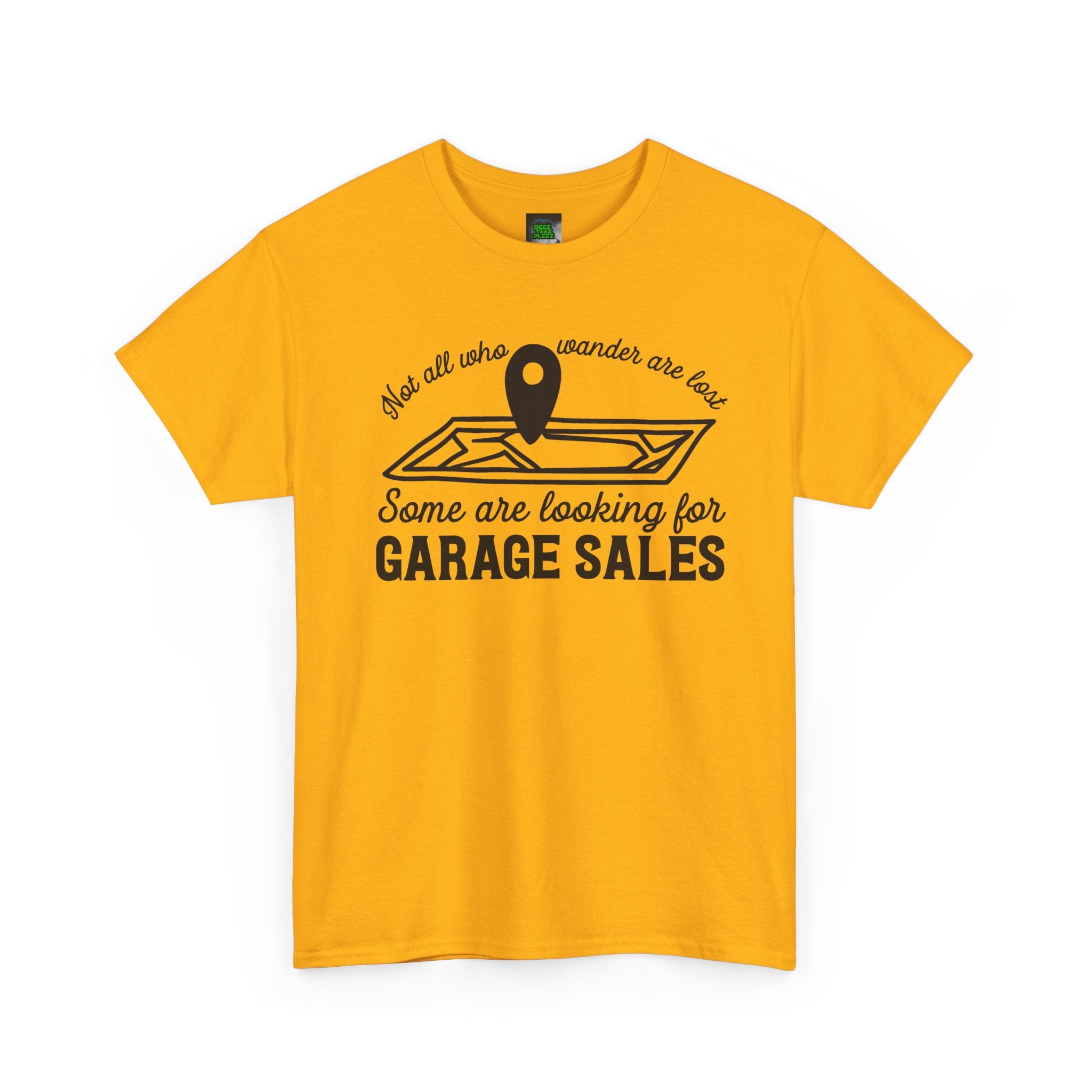 Garage Sale Hunter T-Shirt — "Some Are Looking for Garage Sales" Vintage Map Design