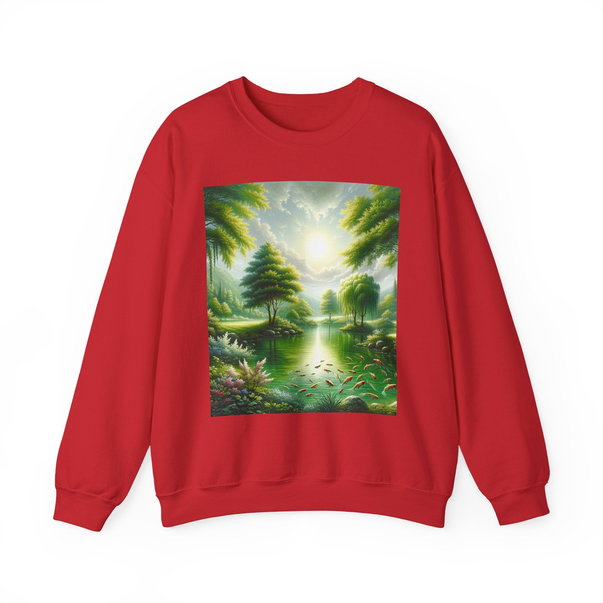 Lets Go Fishing Lake Crewneck Sweatshirt