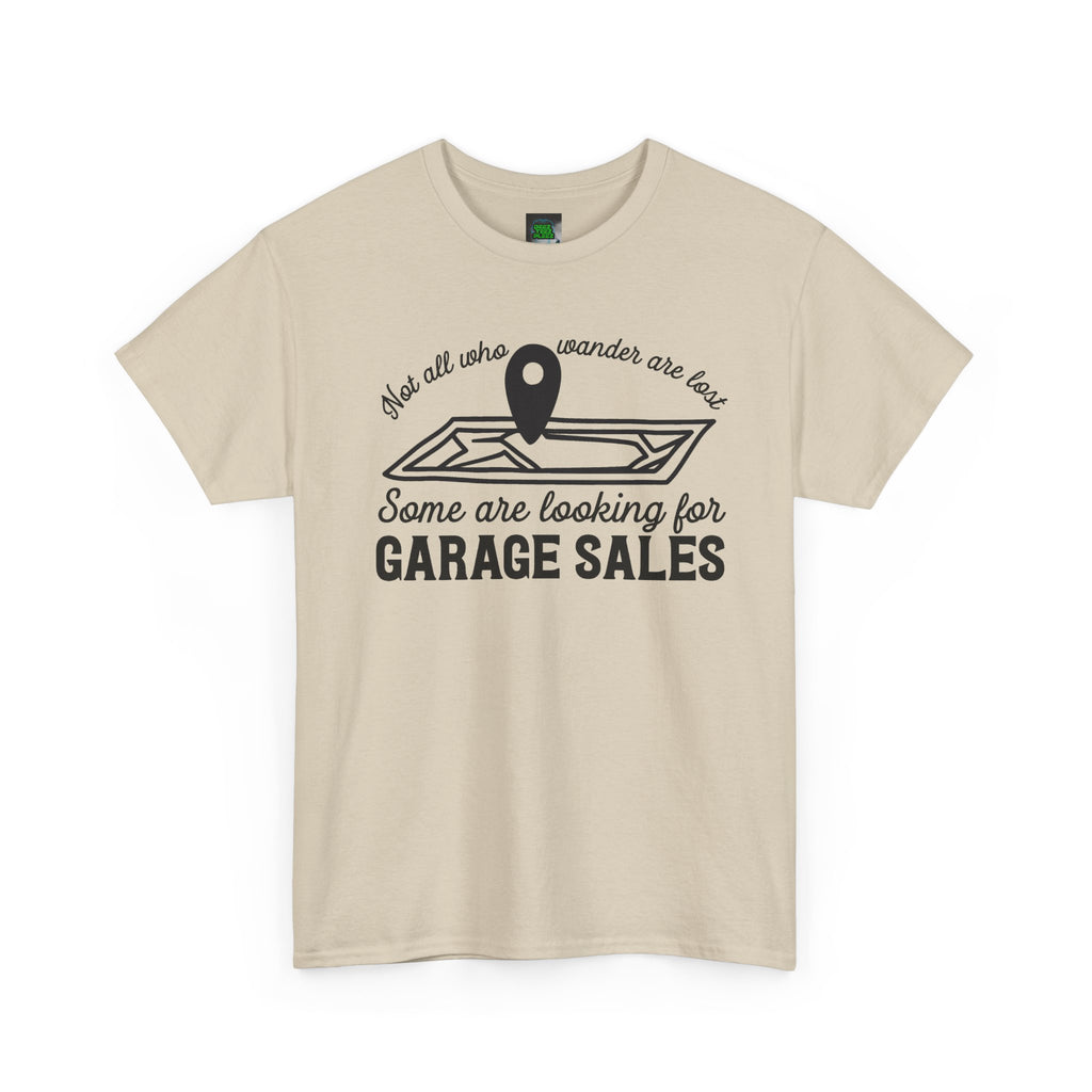 Garage Sale Hunter T-Shirt — "Some Are Looking for Garage Sales" Vintage Map Design